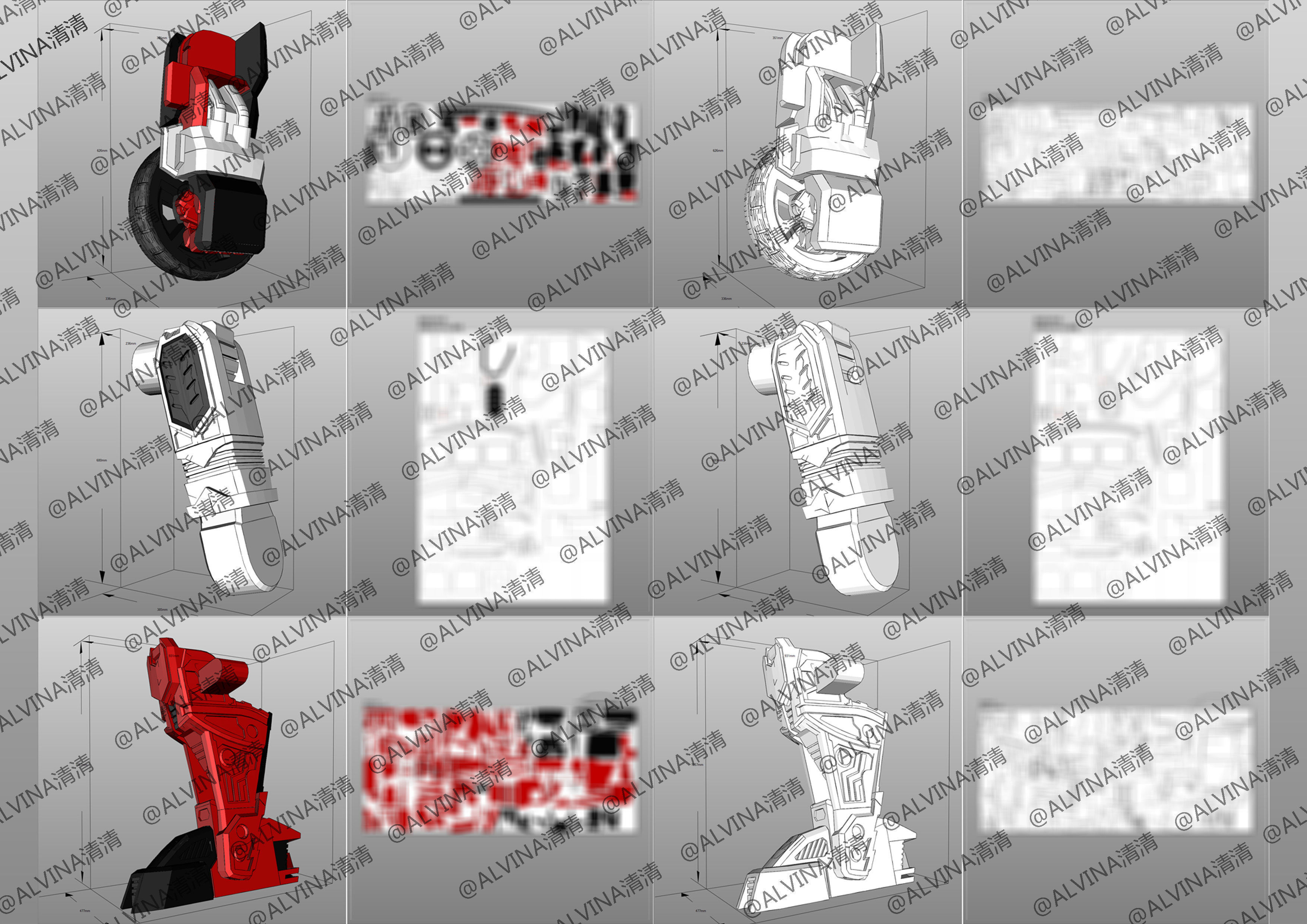 Hello Carbot Armor - DIY Cosplay Pepakura Foam Template Low-poly 3D model_5