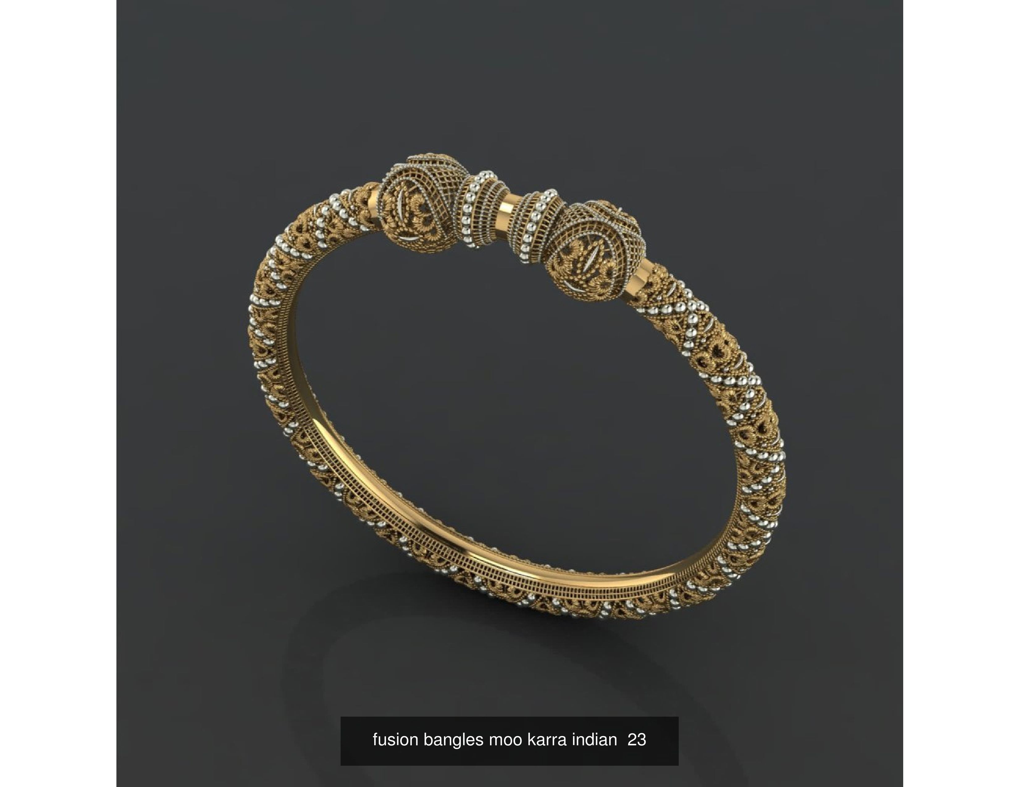 30 fusion bangles moo karra indian 3D Model Collection_17
