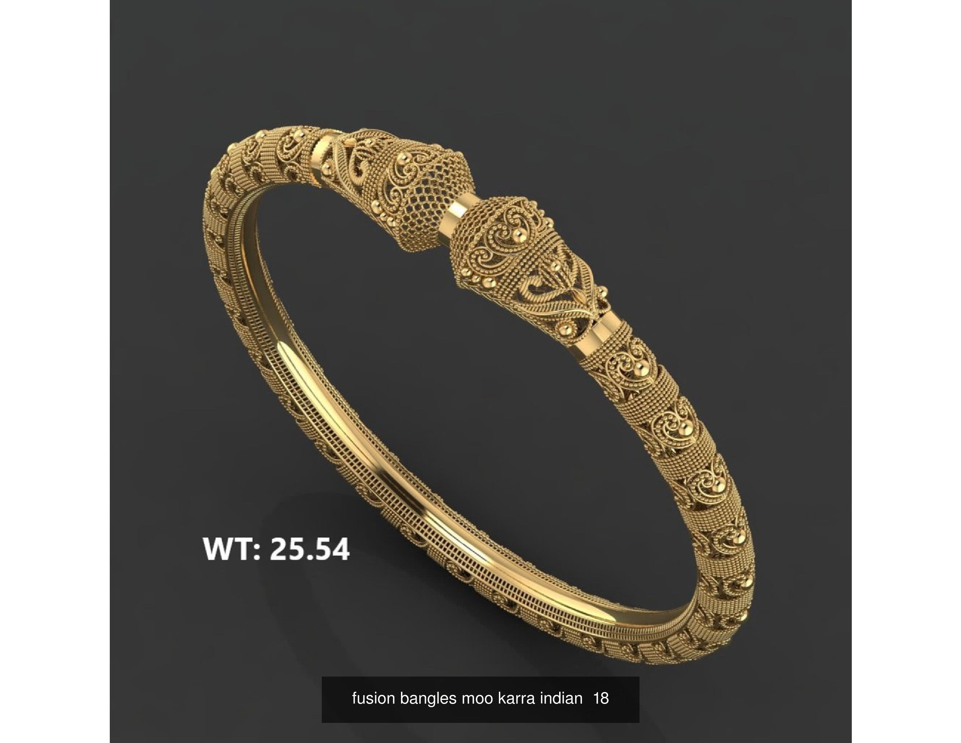 30 fusion bangles moo karra indian 3D Model Collection_23