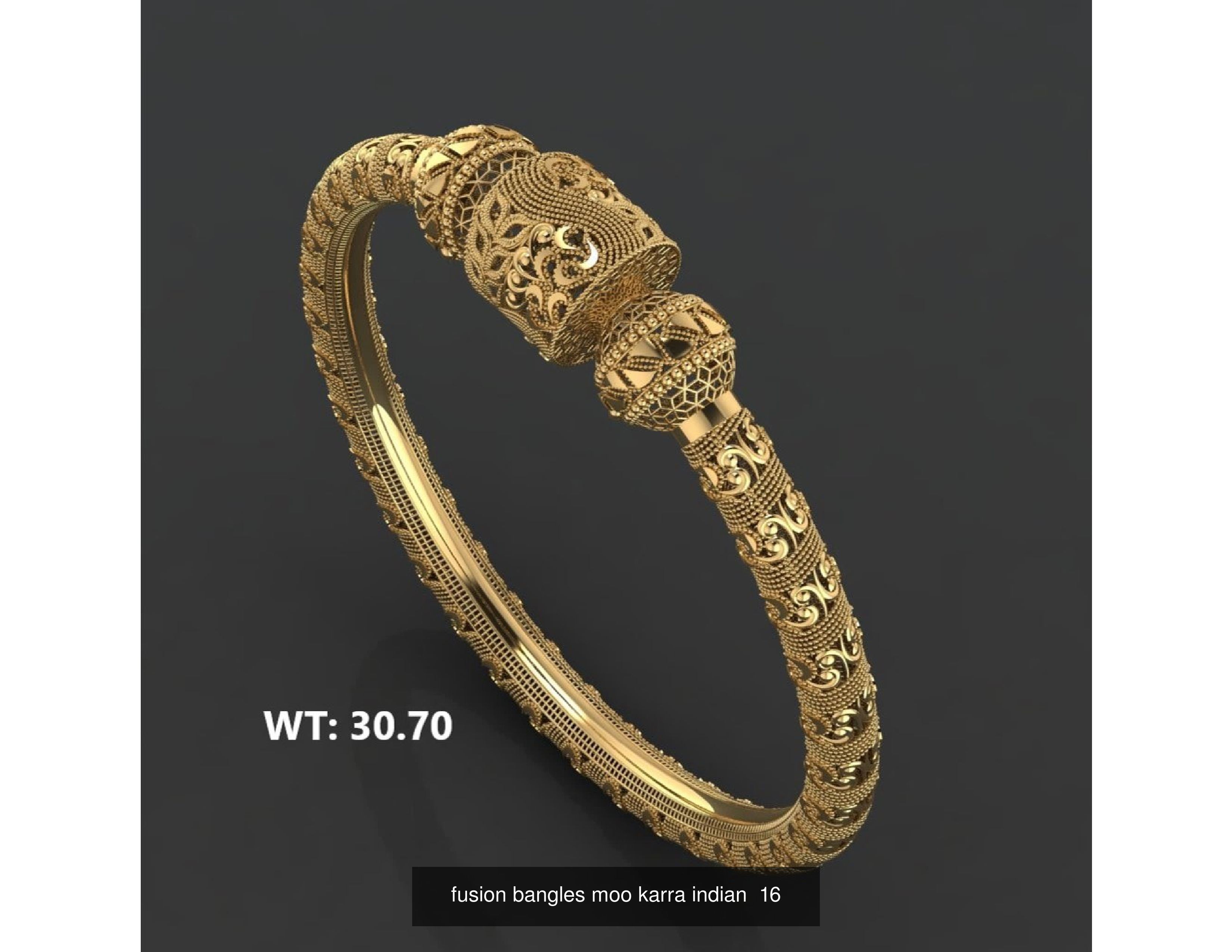 30 fusion bangles moo karra indian 3D Model Collection_25