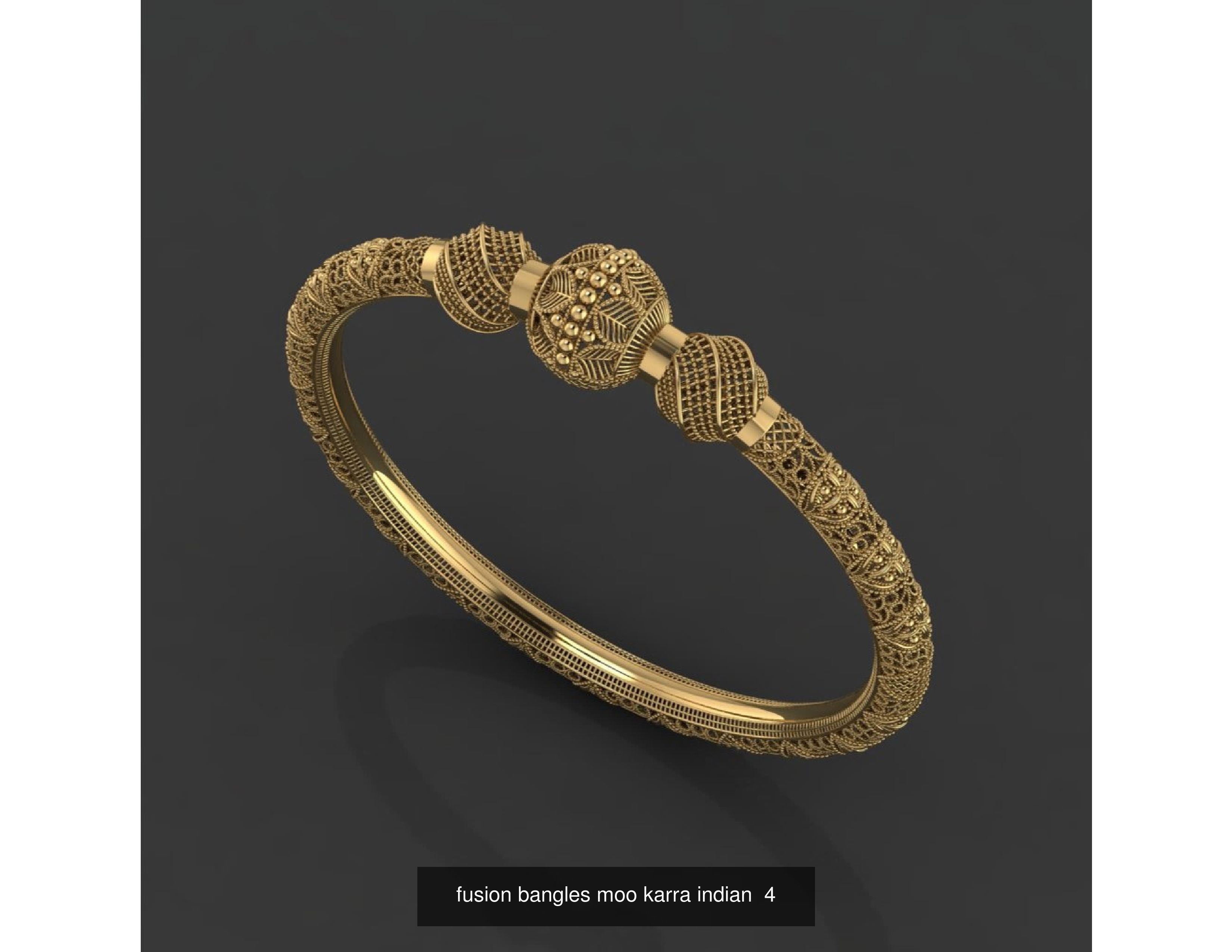 30 fusion bangles moo karra indian 3D Model Collection_8