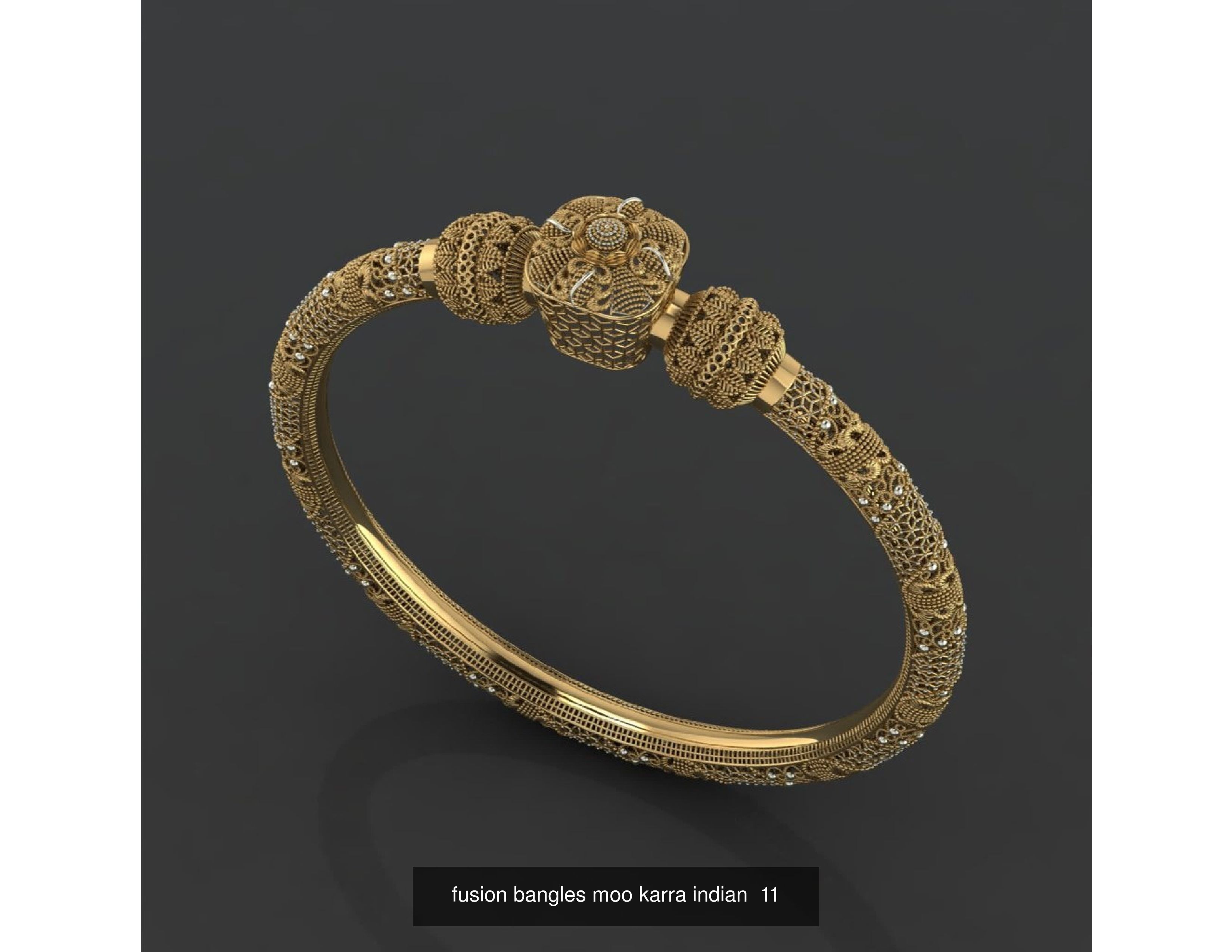30 fusion bangles moo karra indian 3D Model Collection_30