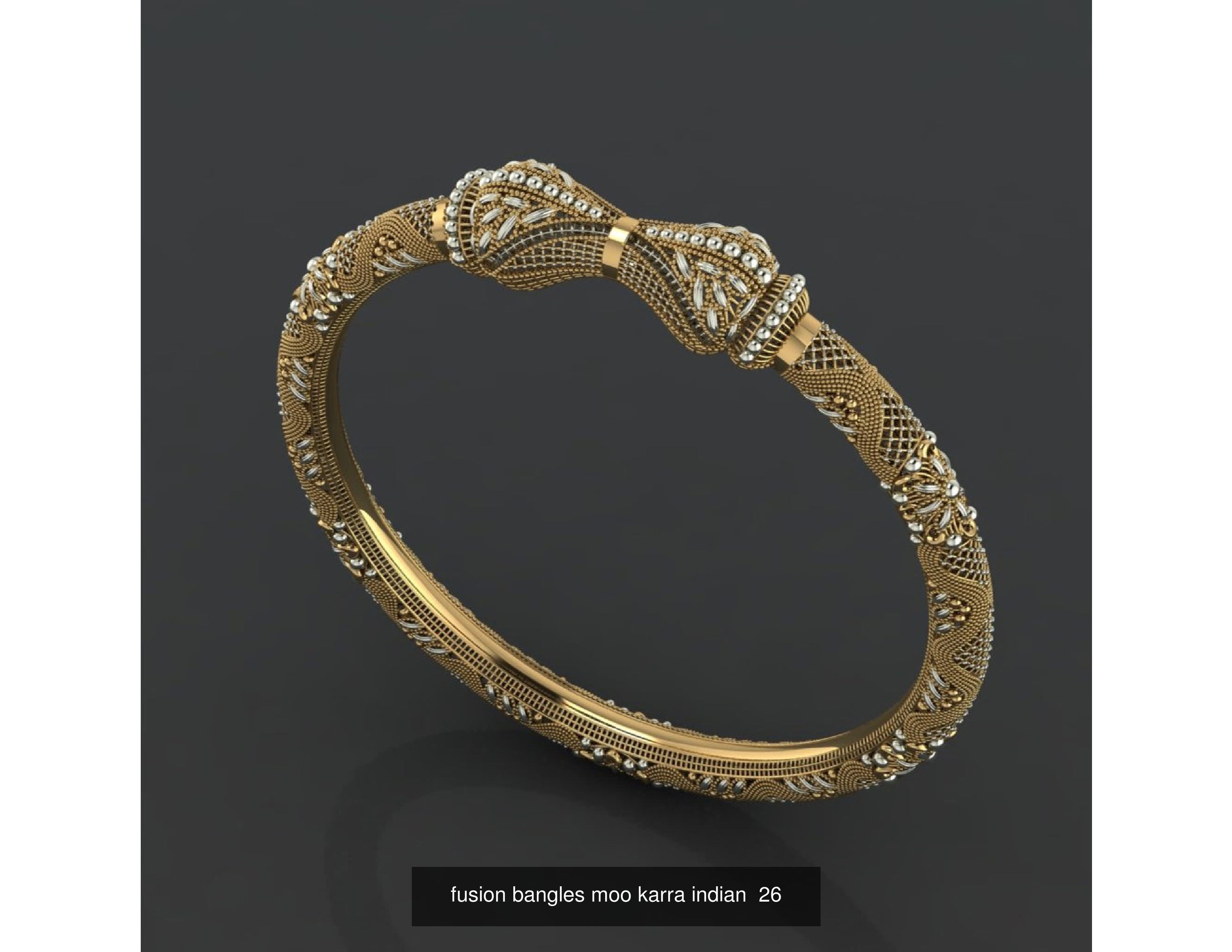 30 fusion bangles moo karra indian 3D Model Collection_14