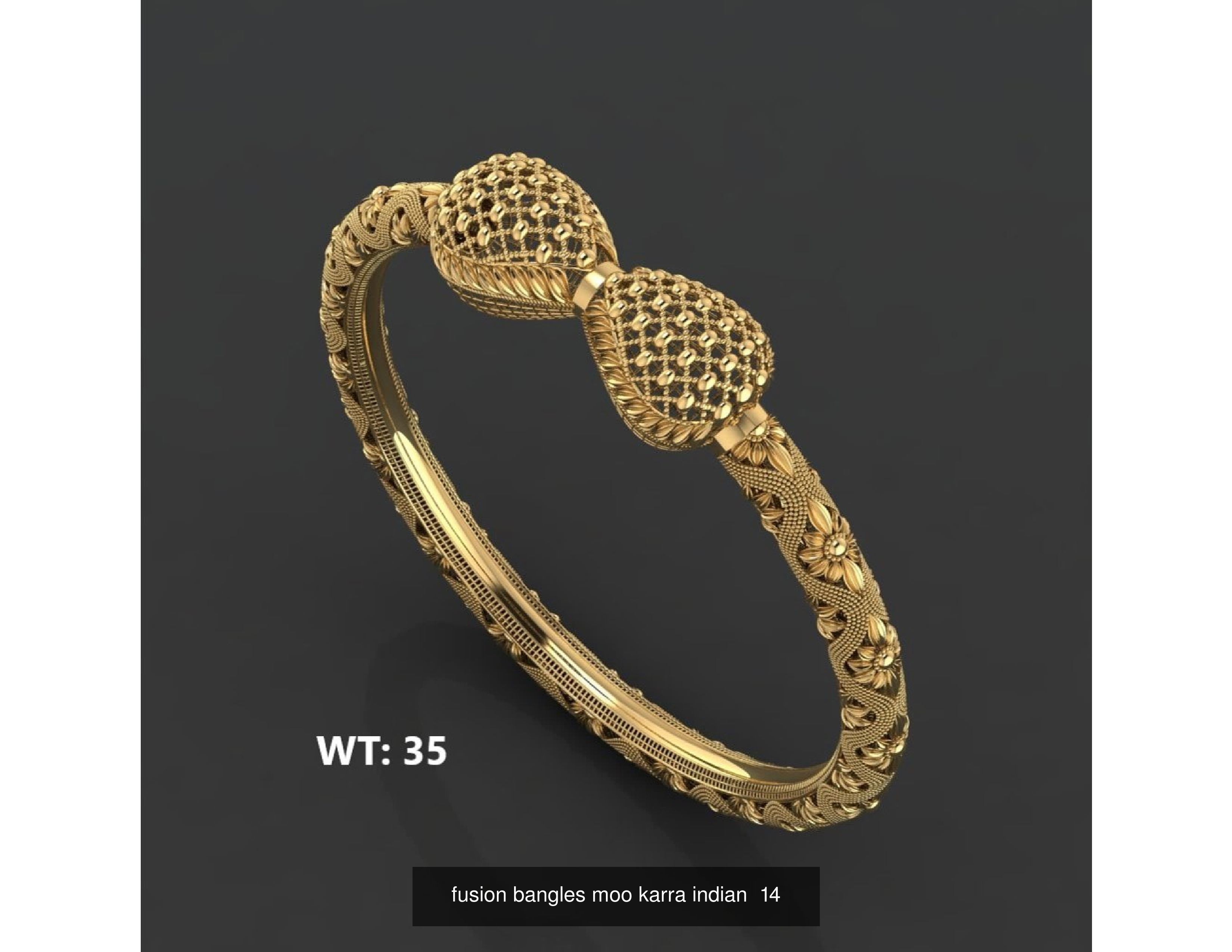 30 fusion bangles moo karra indian 3D Model Collection_27