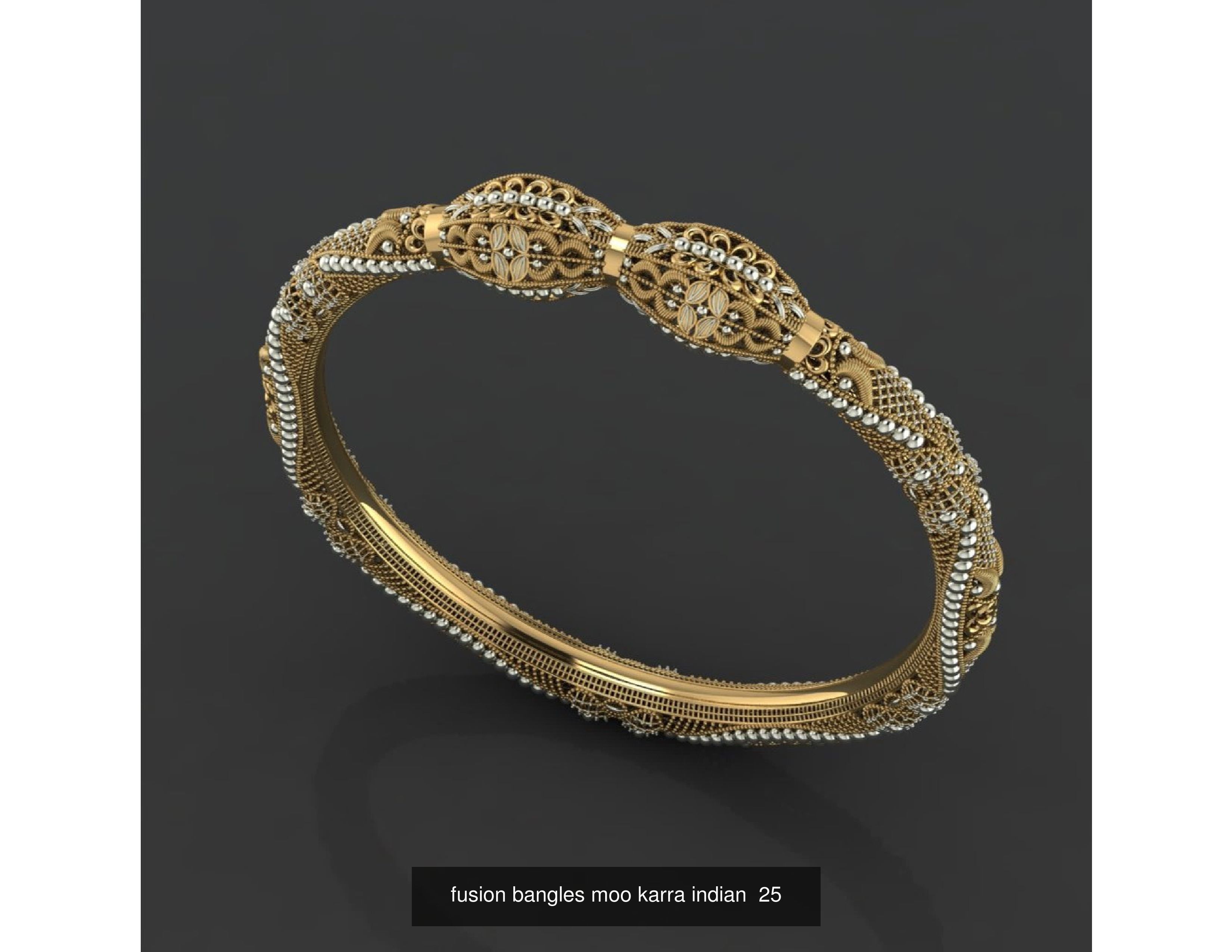 30 fusion bangles moo karra indian 3D Model Collection_15