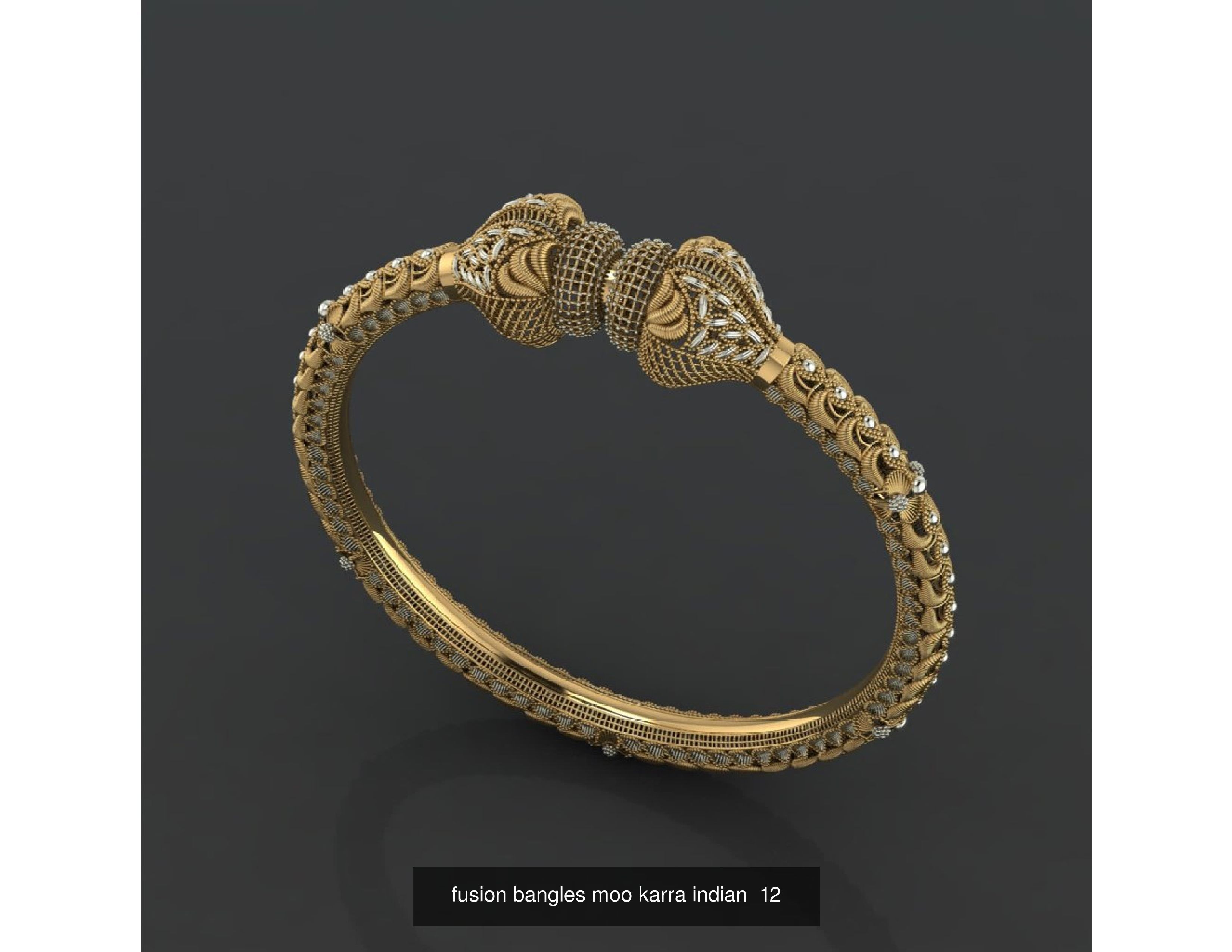 30 fusion bangles moo karra indian 3D Model Collection_29
