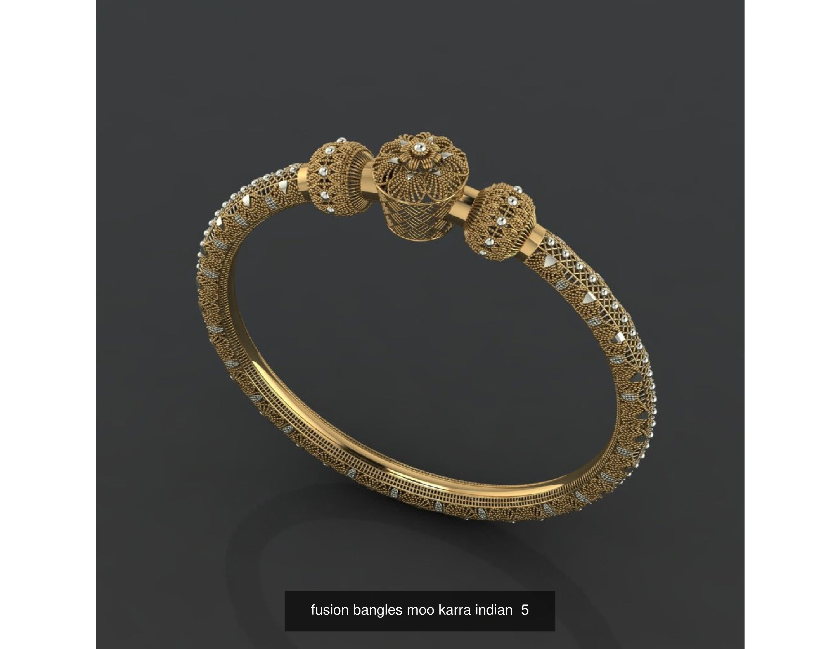 30 fusion bangles moo karra indian 3D Model Collection_7