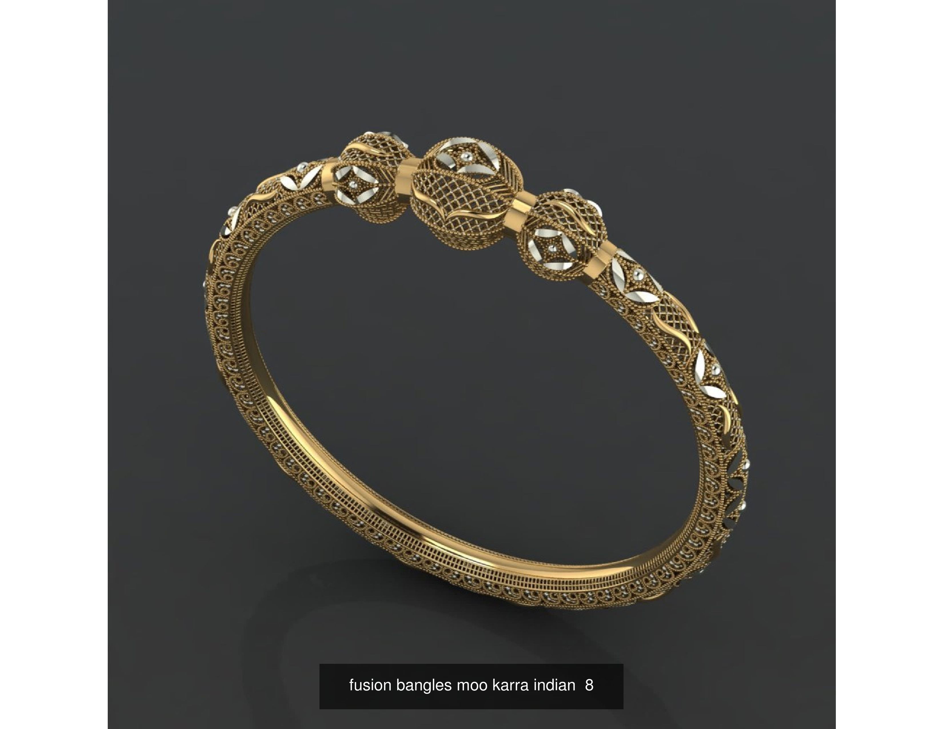 30 fusion bangles moo karra indian 3D Model Collection_4