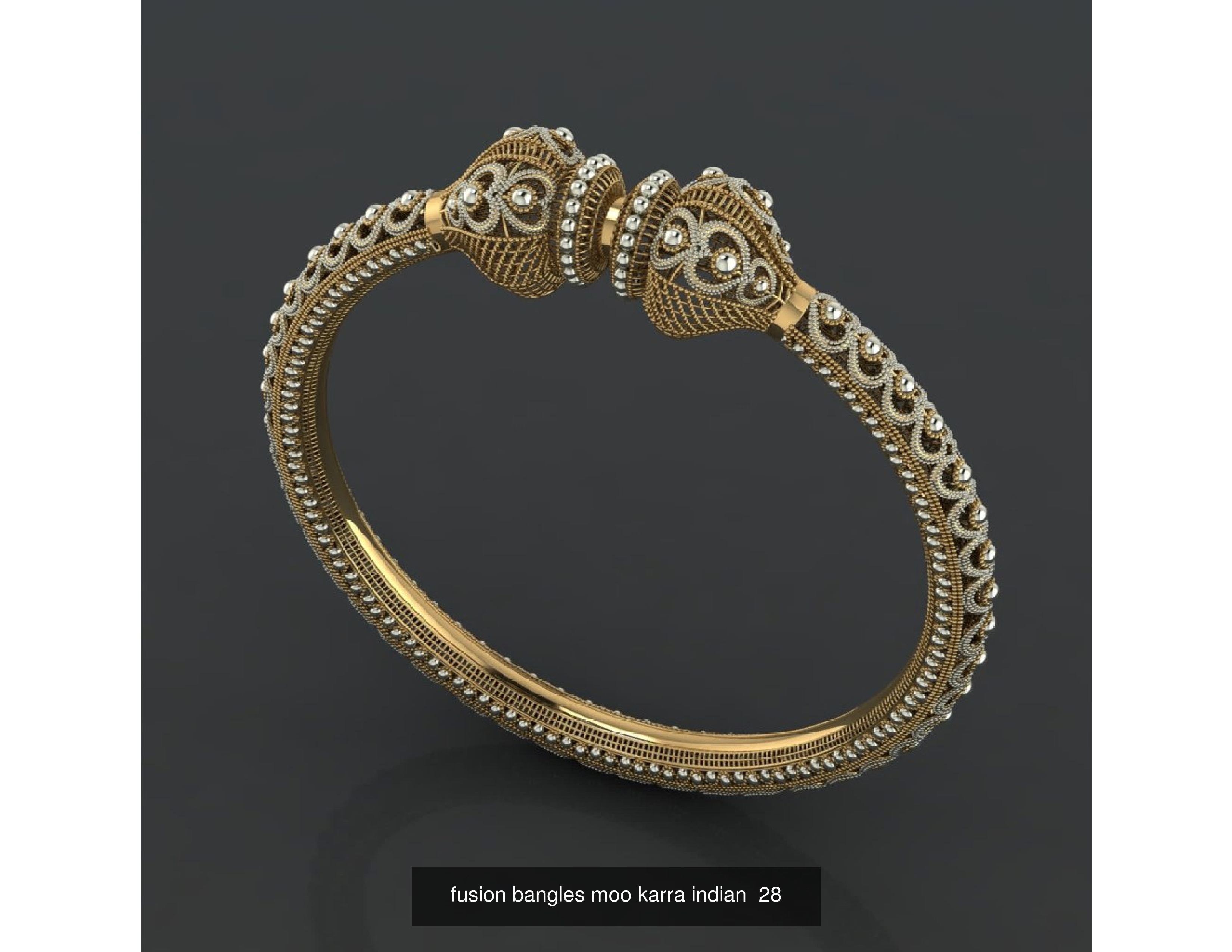 30 fusion bangles moo karra indian 3D Model Collection_12