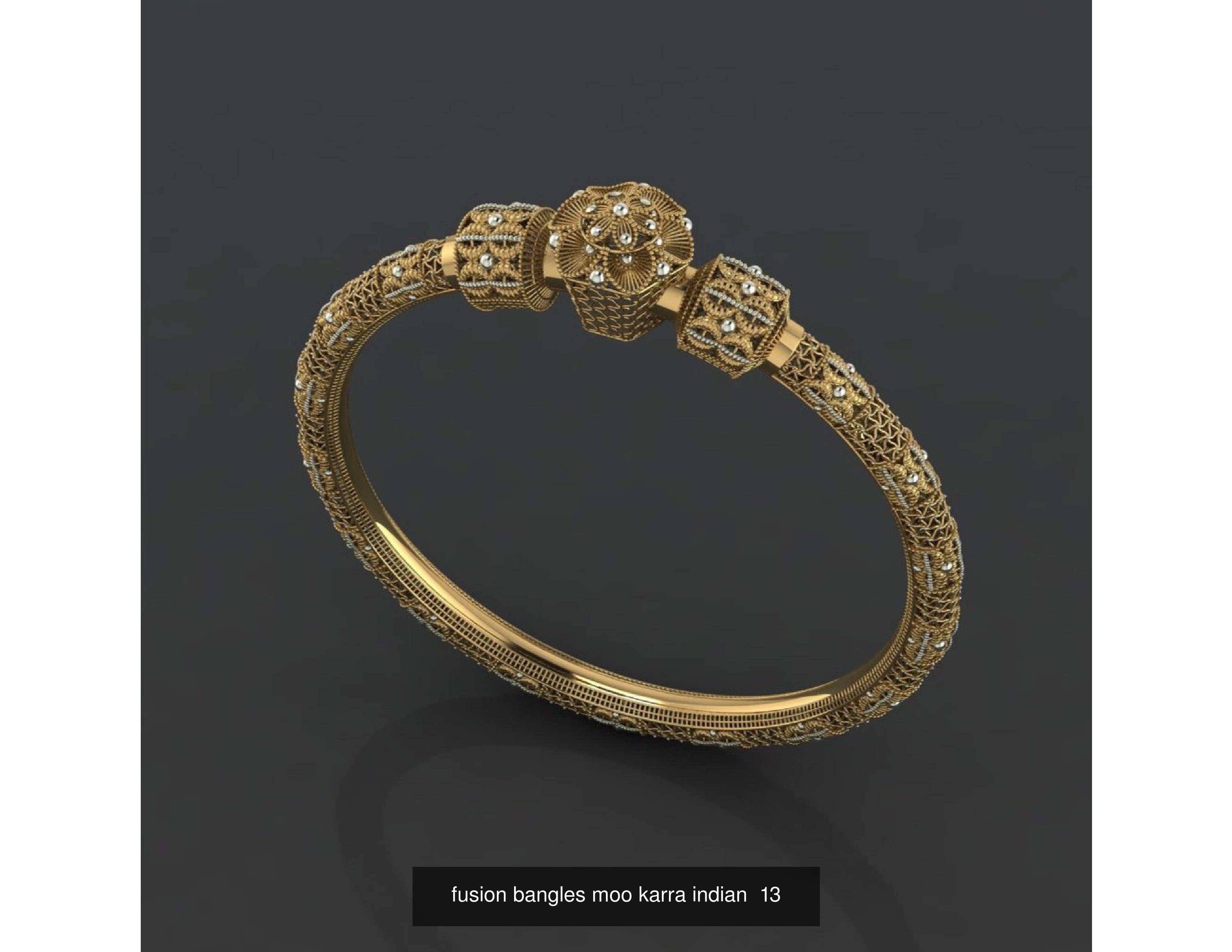 30 fusion bangles moo karra indian 3D Model Collection_28