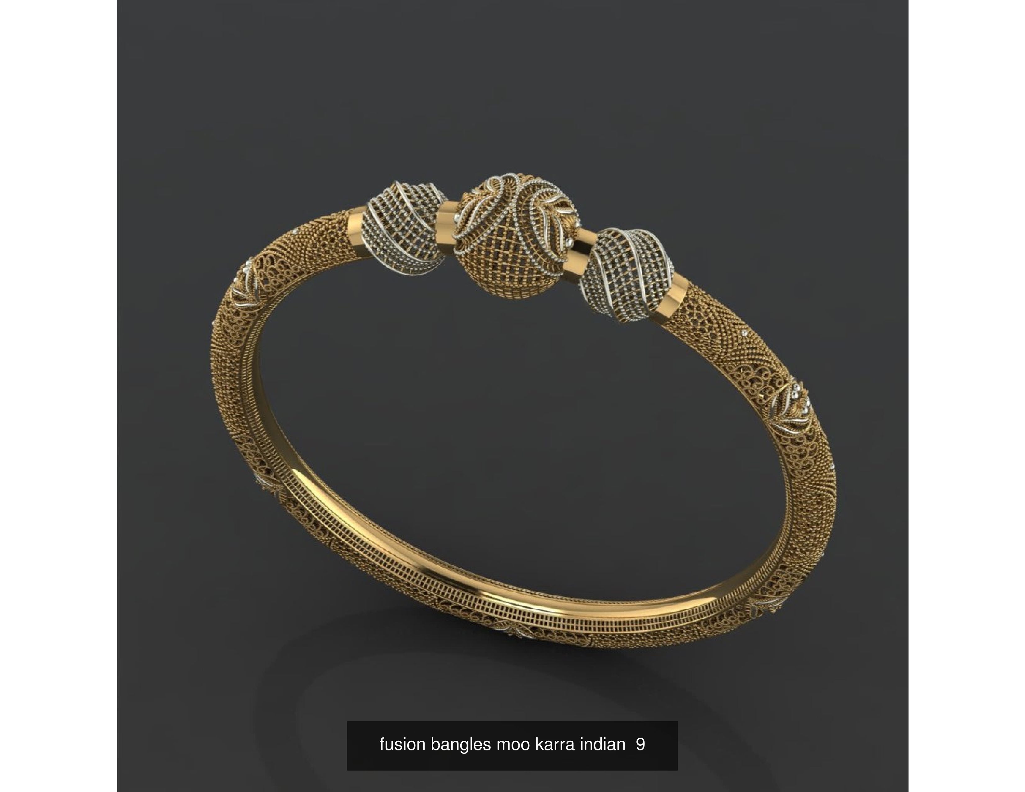 30 fusion bangles moo karra indian 3D Model Collection_3