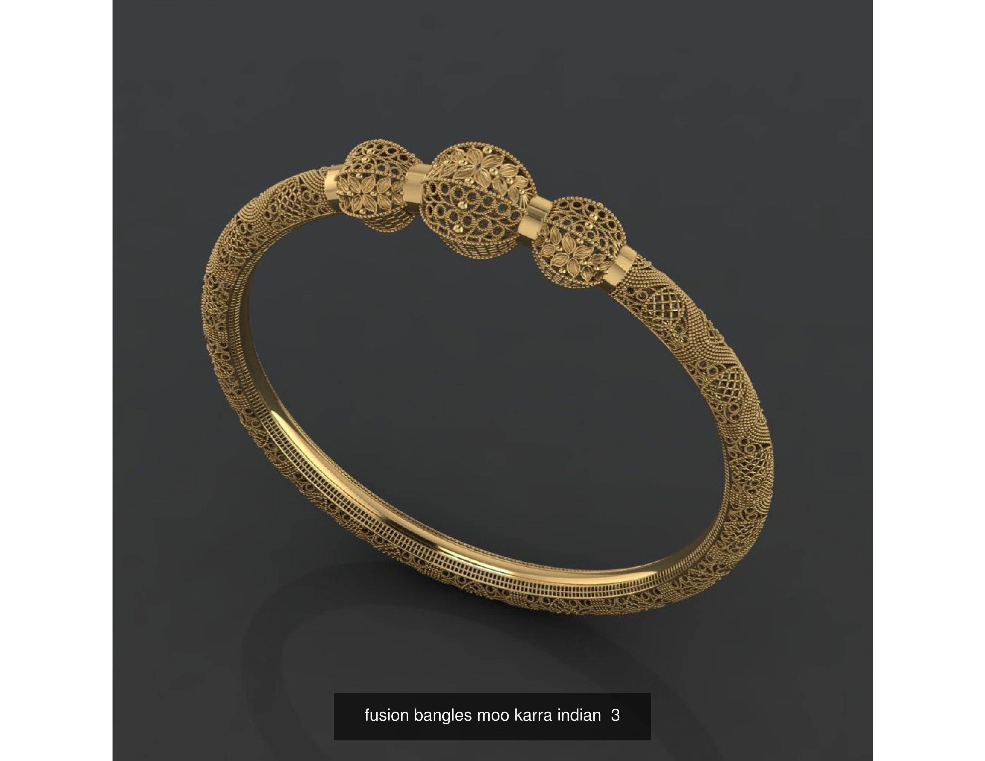 30 fusion bangles moo karra indian 3D Model Collection_10