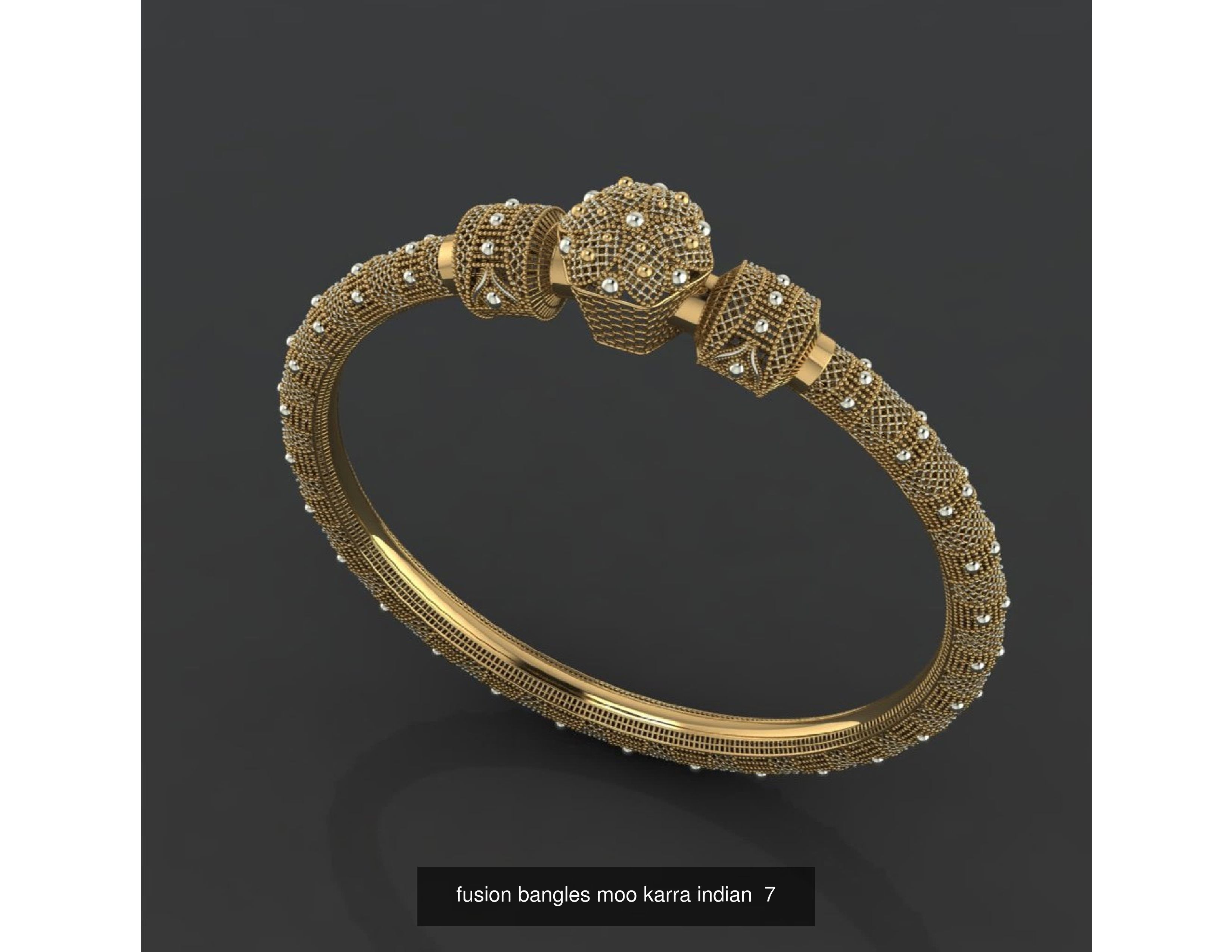 30 fusion bangles moo karra indian 3D Model Collection_5