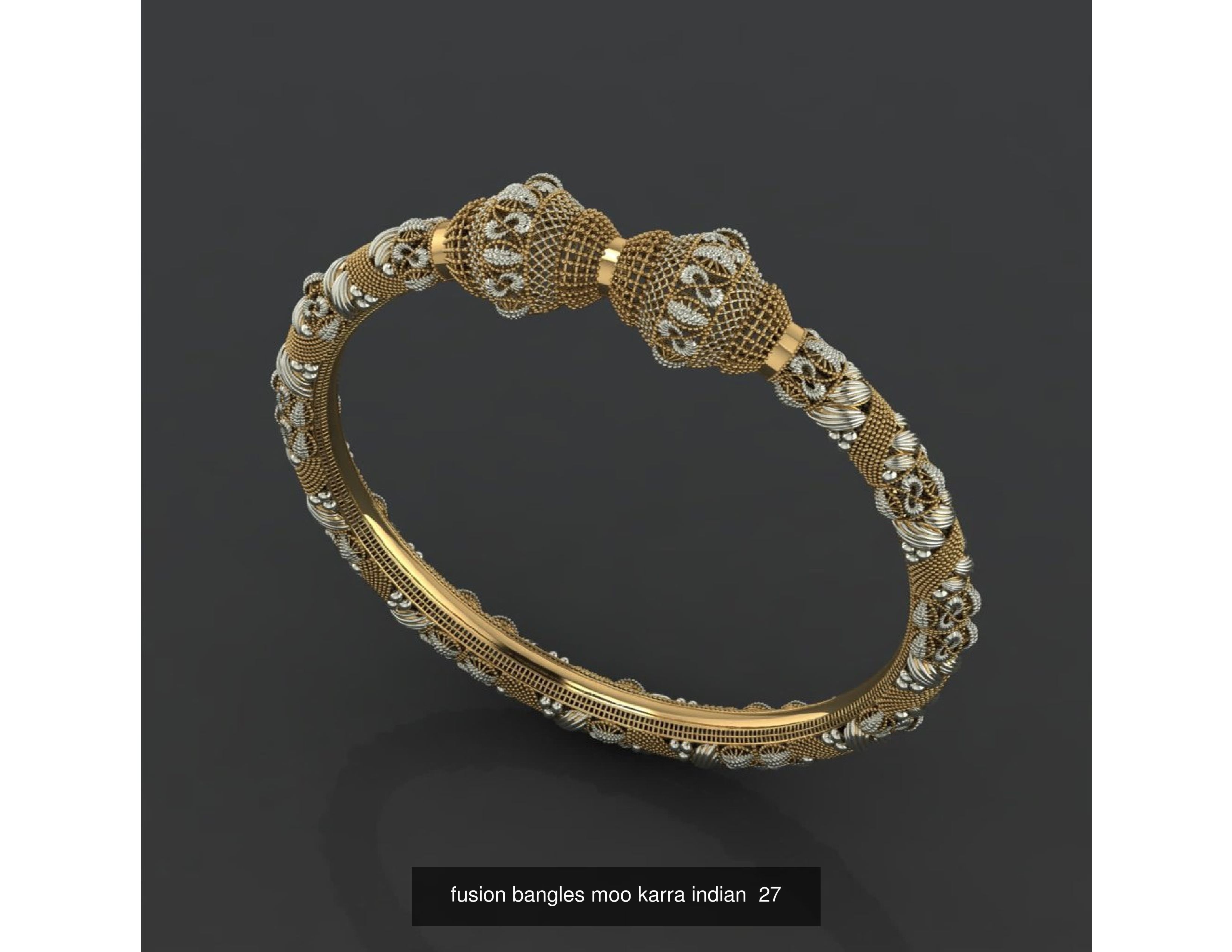 30 fusion bangles moo karra indian 3D Model Collection_13