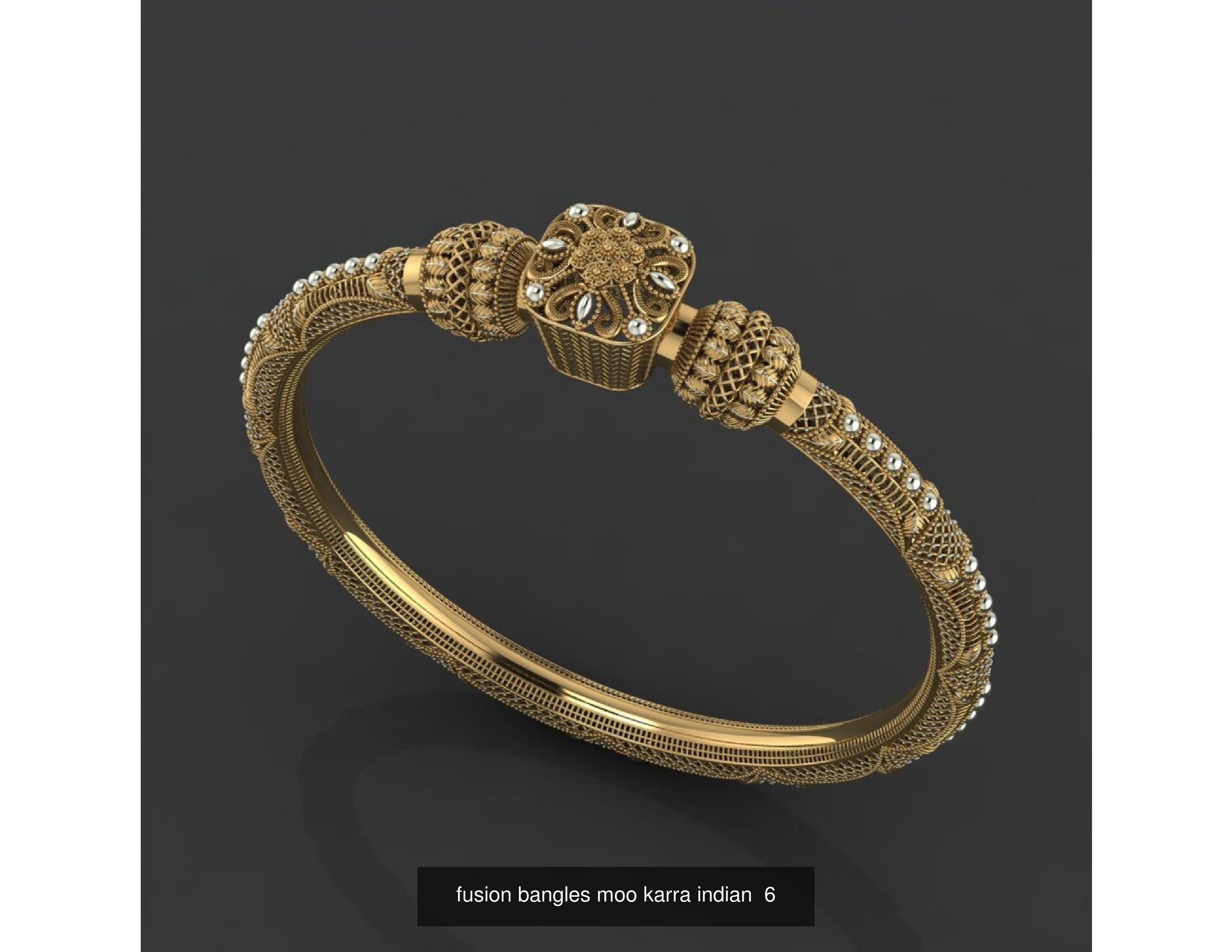 30 fusion bangles moo karra indian 3D Model Collection_6