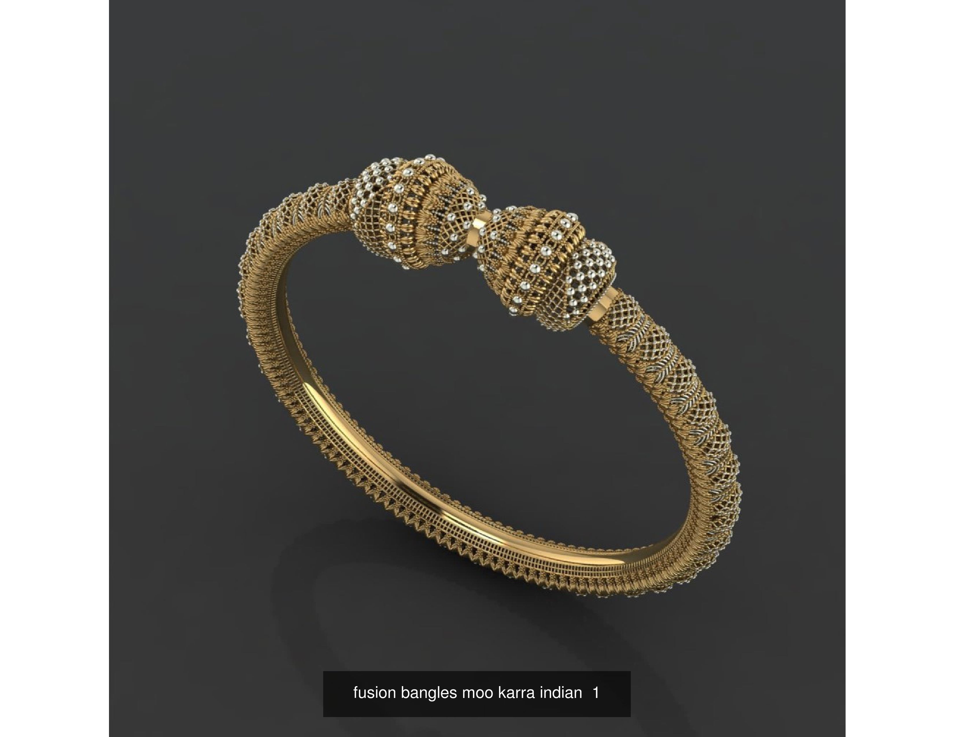 30 fusion bangles moo karra indian 3D Model Collection_32