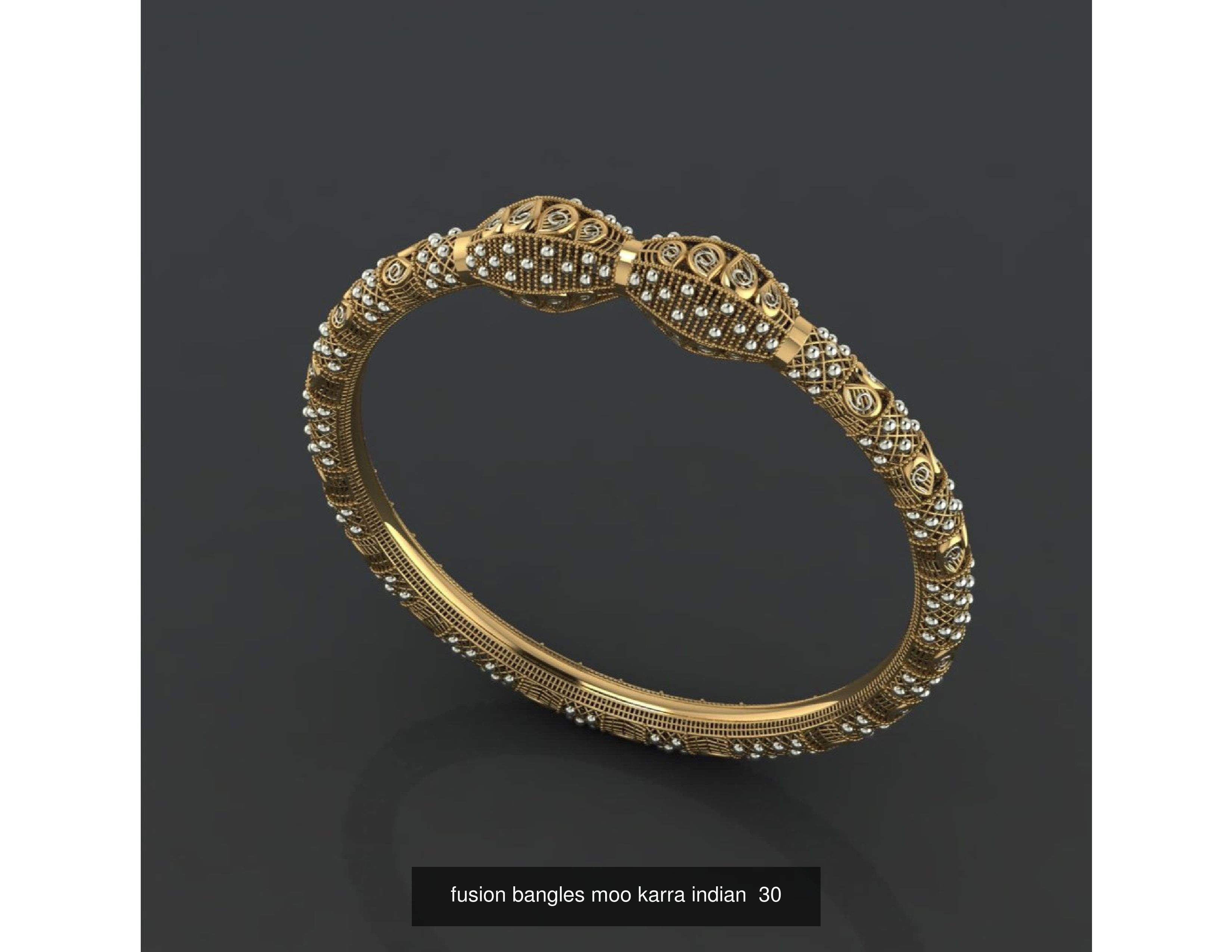 30 fusion bangles moo karra indian 3D Model Collection_9