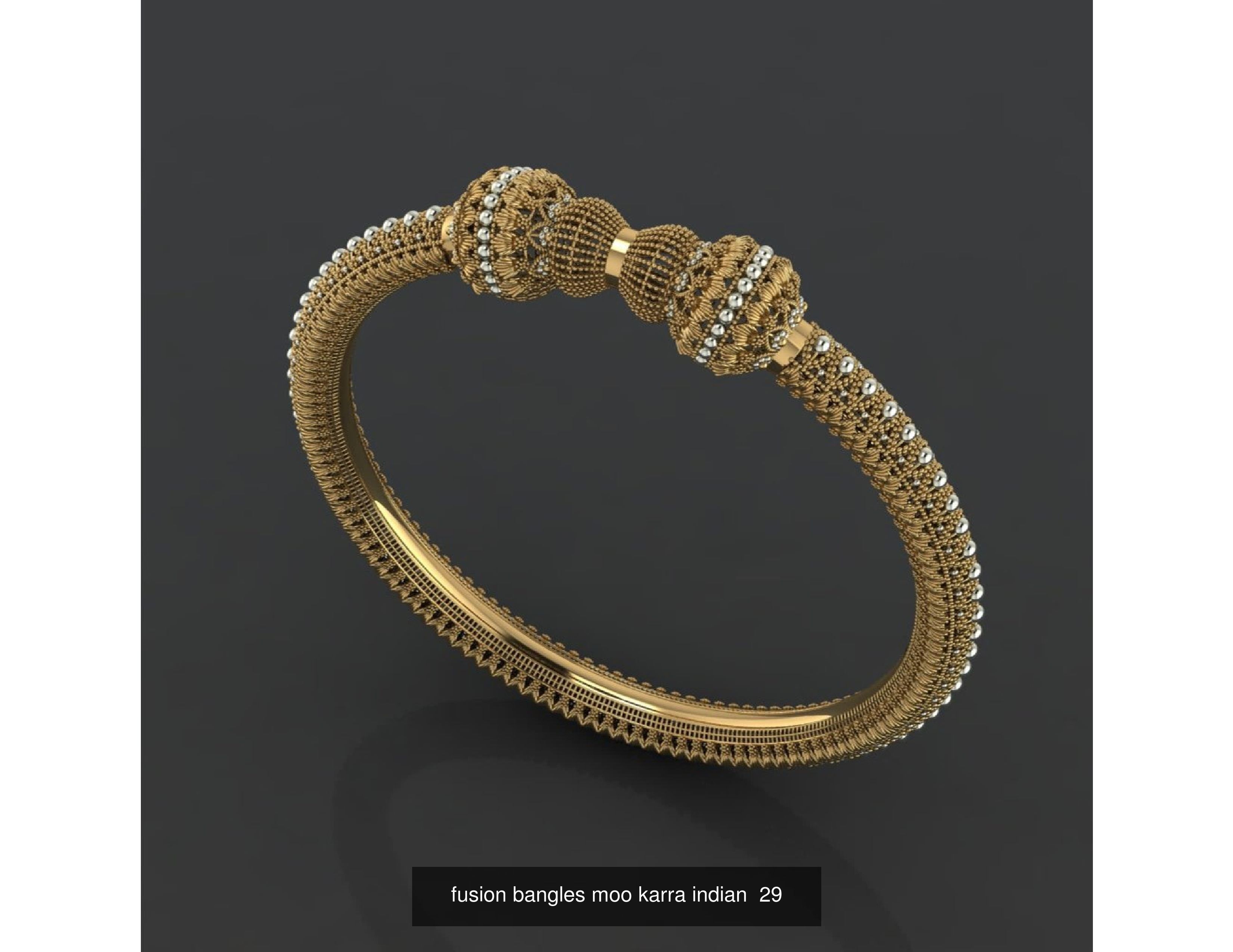 30 fusion bangles moo karra indian 3D Model Collection_11