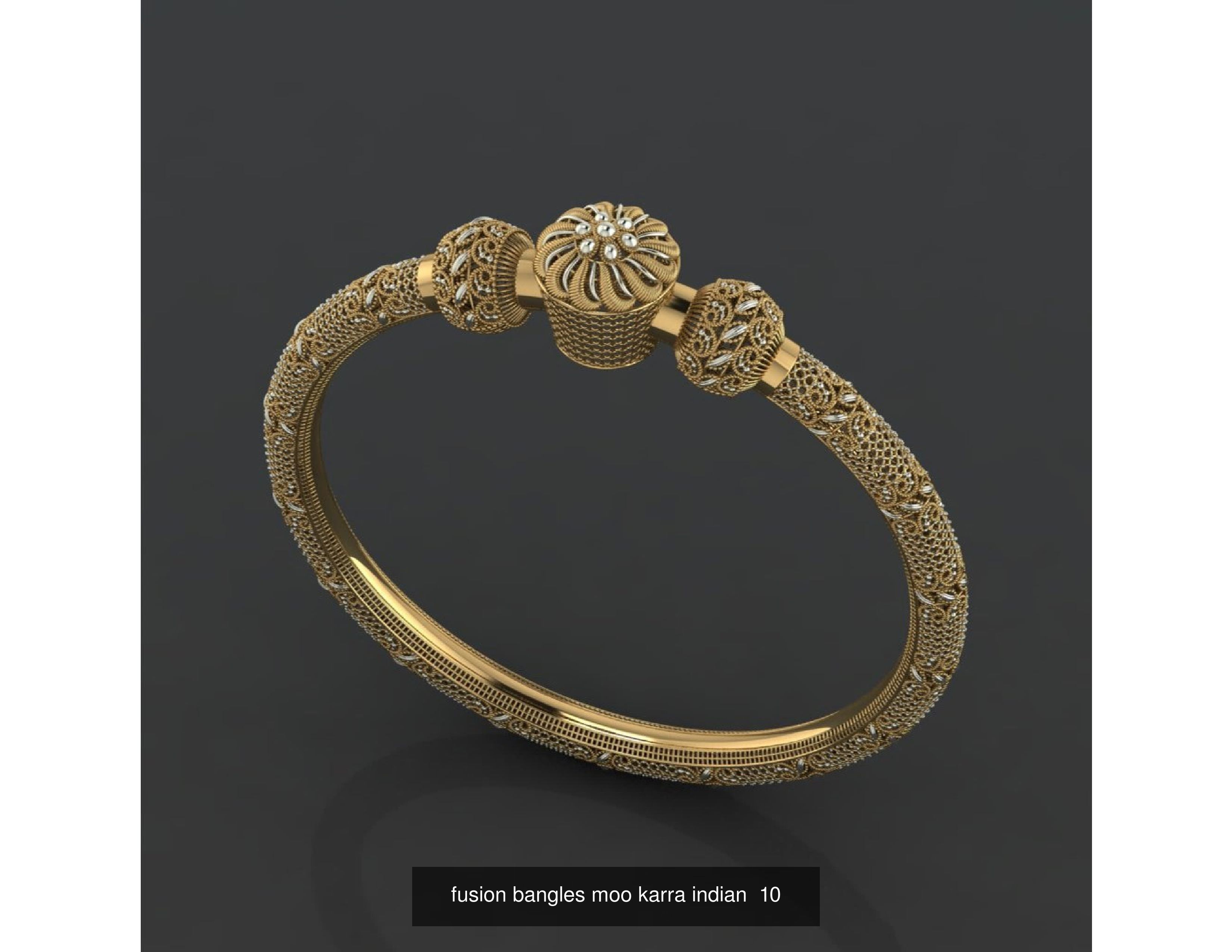 30 fusion bangles moo karra indian 3D Model Collection_31