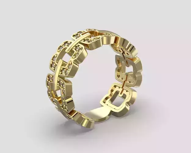 R 116 a Pave Band Bow shape