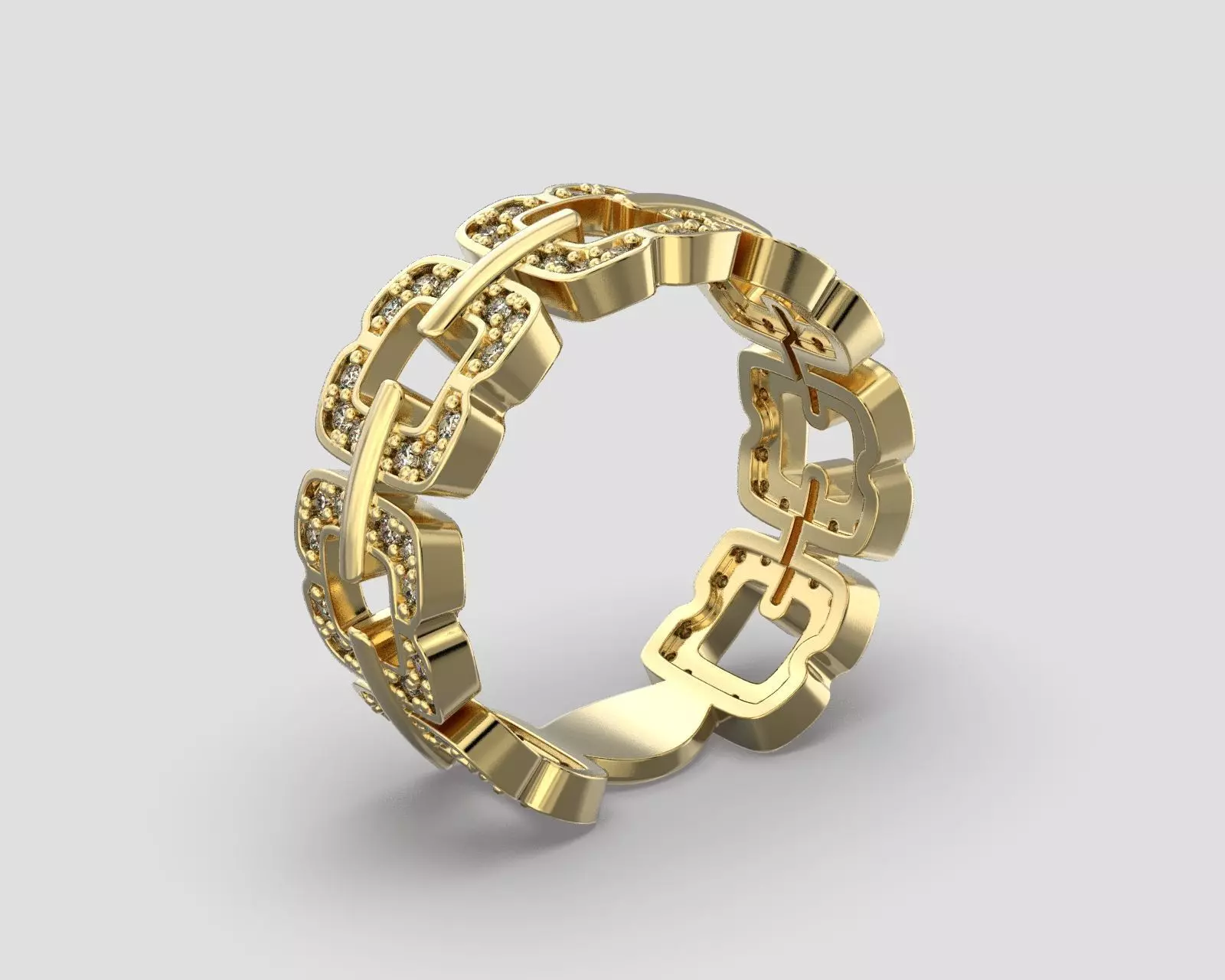 R 116 a Pave Band Bow shape 3D print model_0