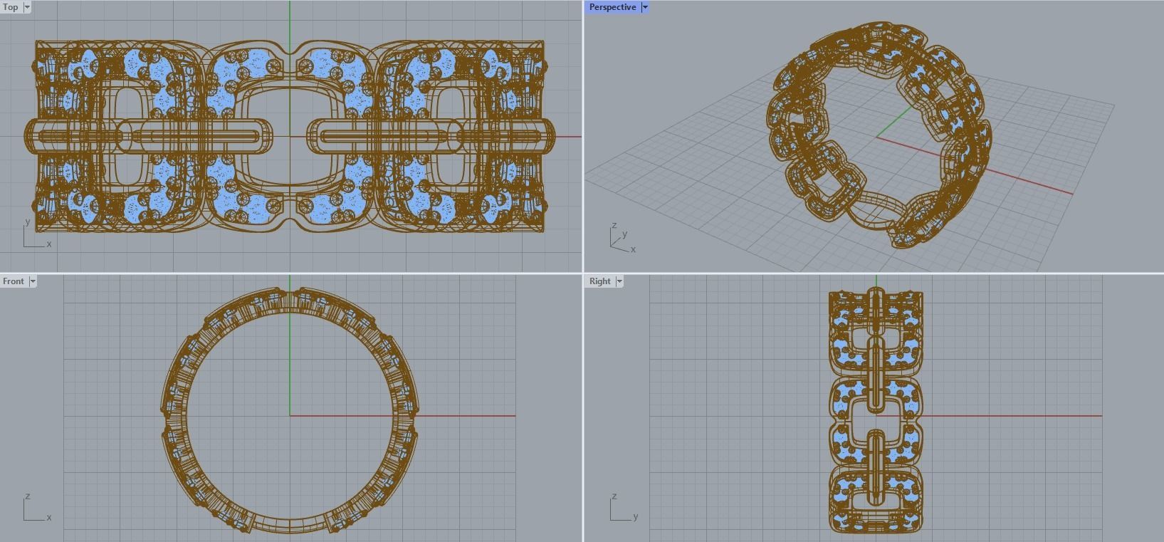 R 116 a Pave Band Bow shape 3D print model_13