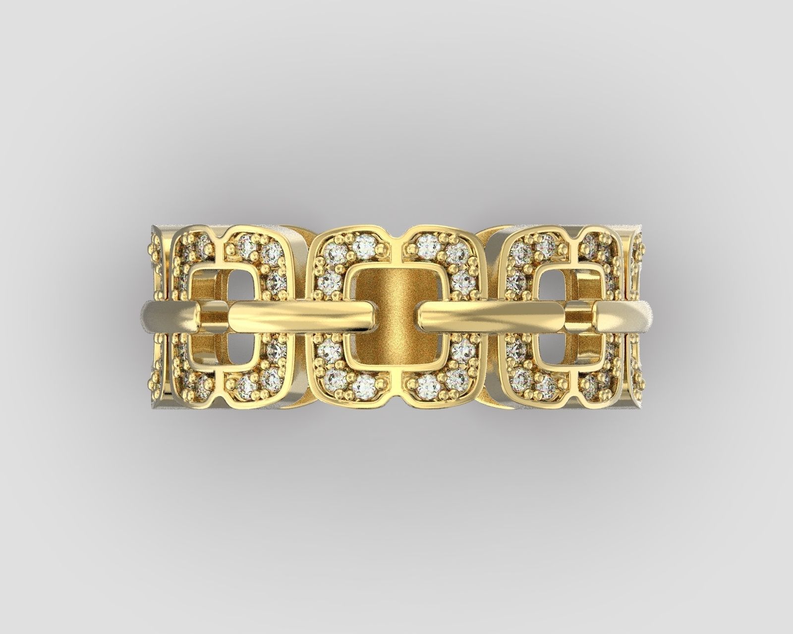 R 116 a Pave Band Bow shape 3D print model_6