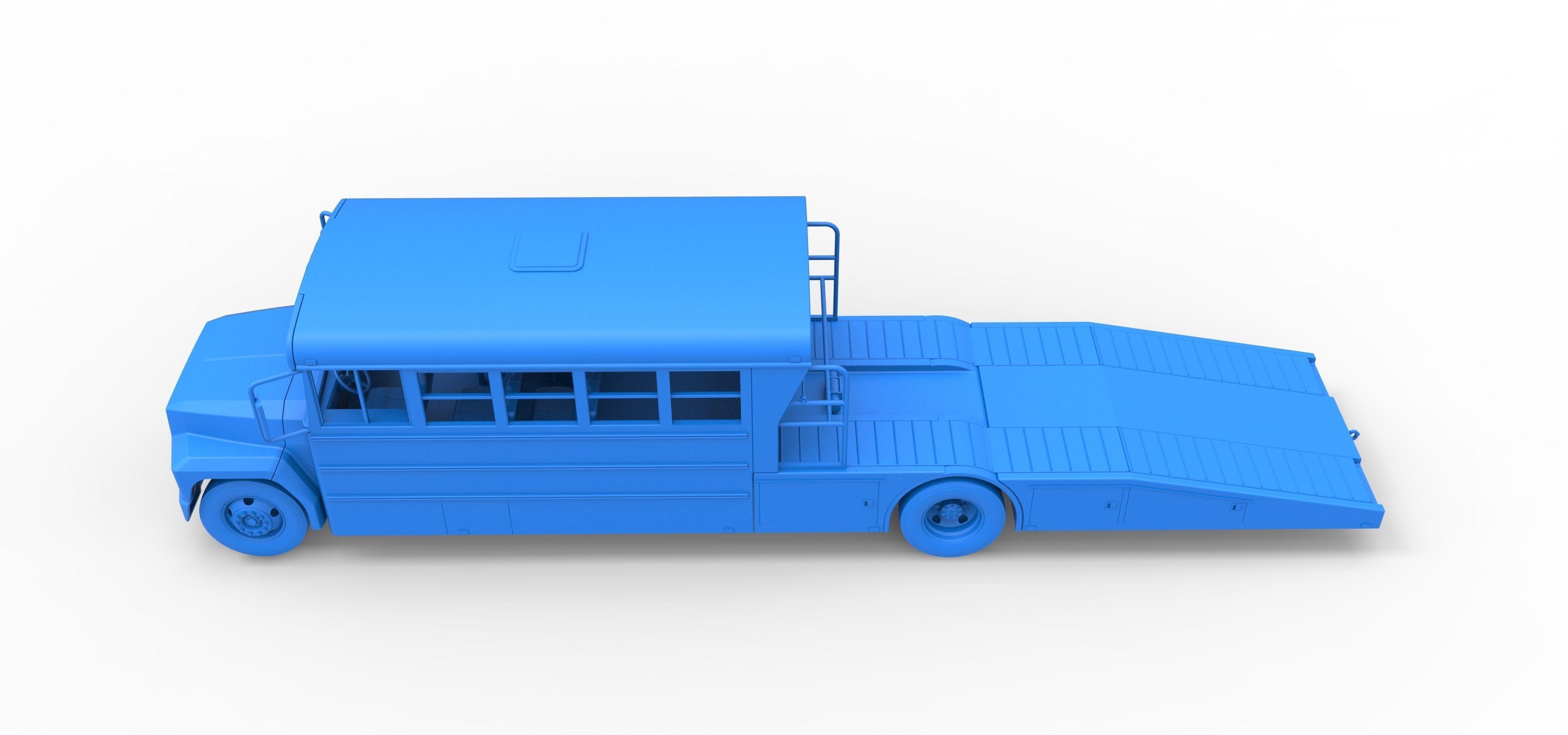 Vintage Transporter truck for Race car Version 5 Scale 1 to 25 3D print model_50