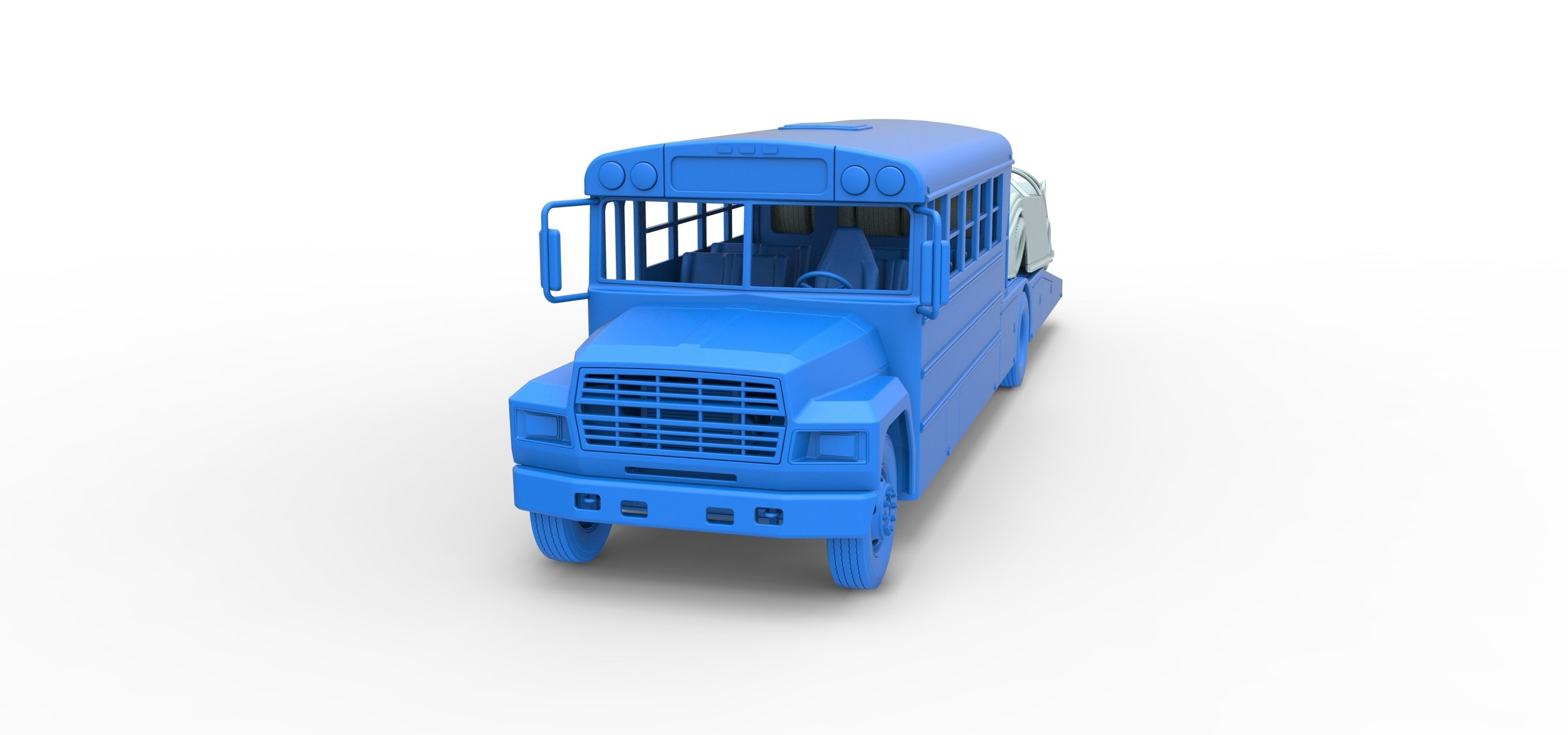 Vintage Transporter truck for Race car Version 5 Scale 1 to 25 3D print model_36