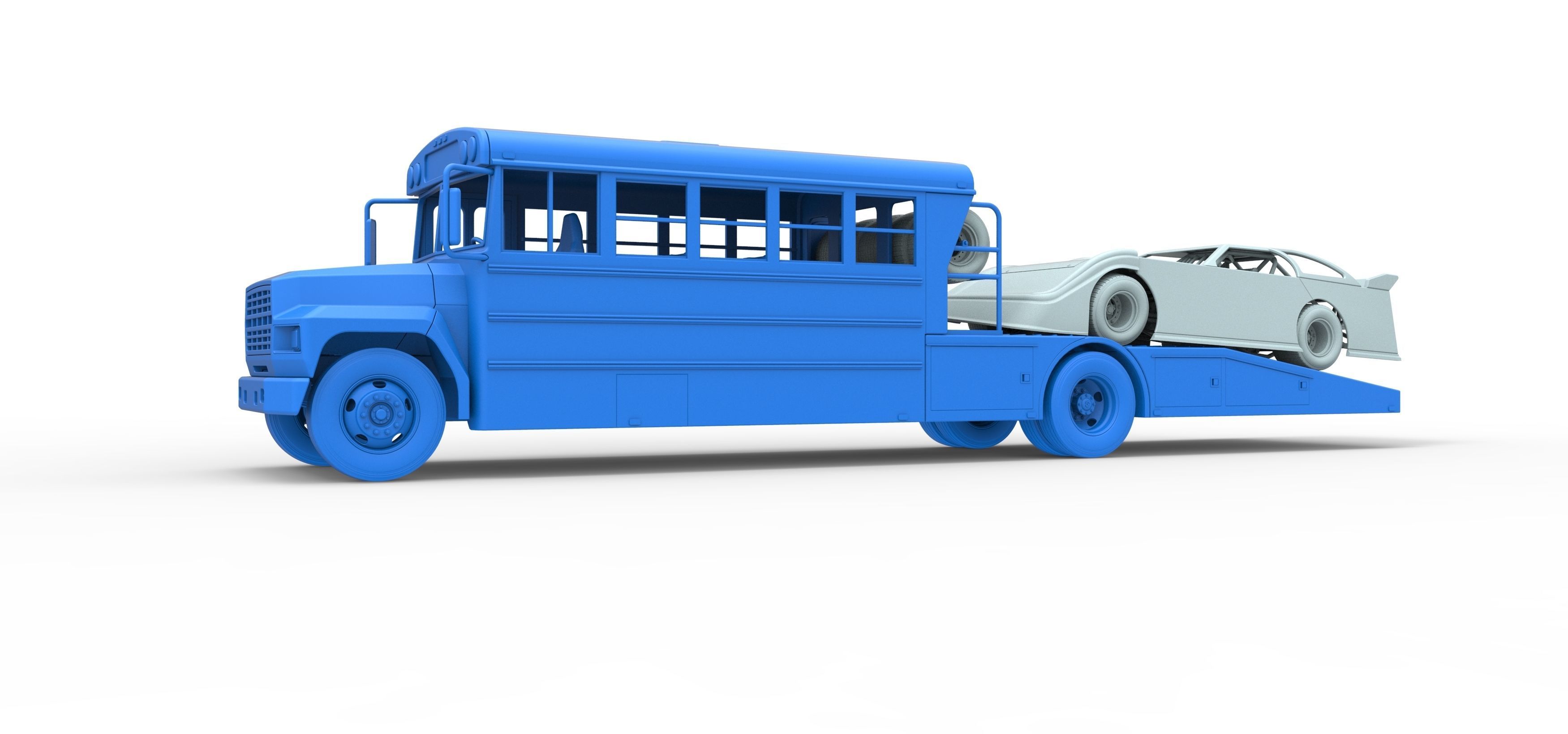 Vintage Transporter truck for Race car Version 5 Scale 1 to 25 3D print model_34