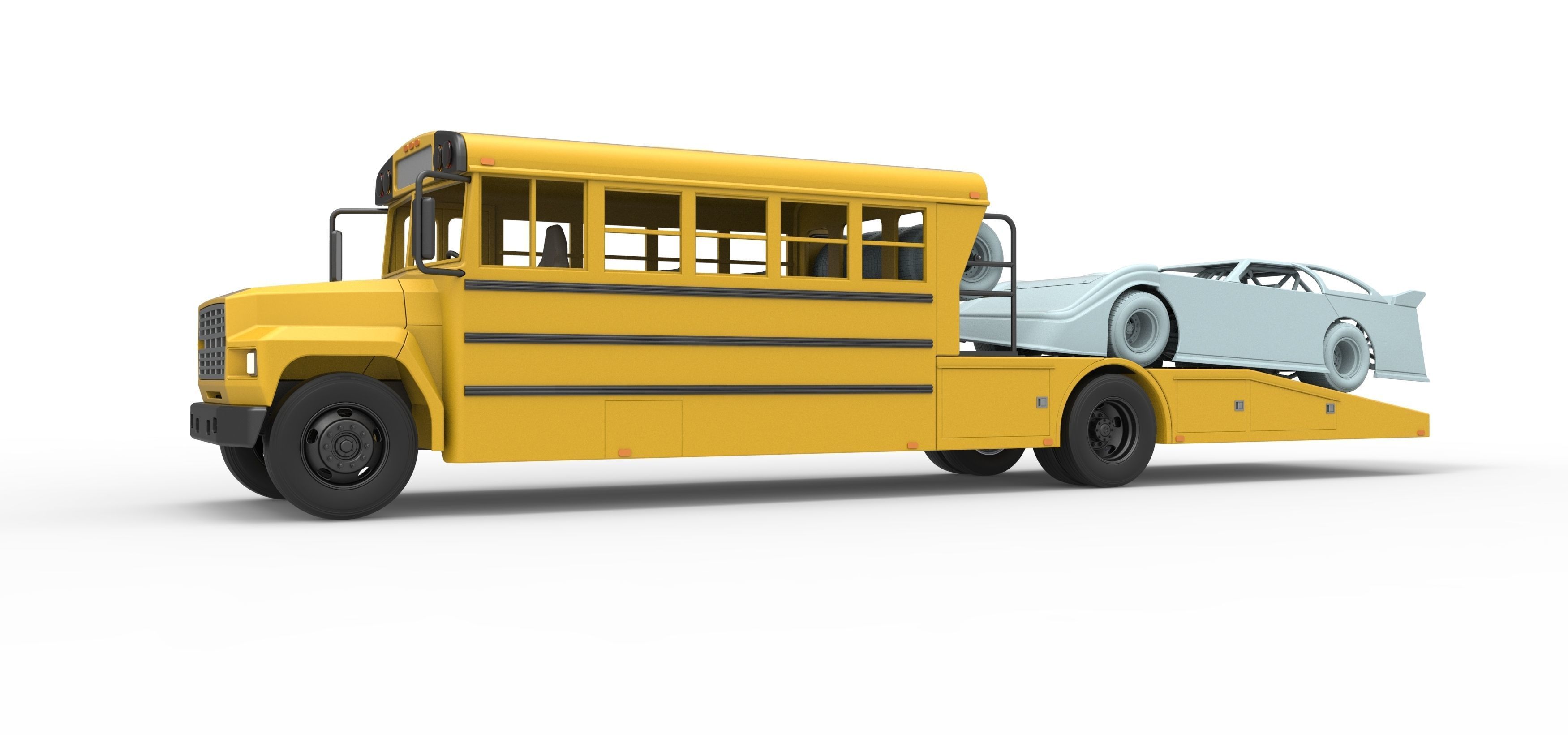 Vintage Transporter truck for Race car Version 5 Scale 1 to 25 3D print model_2