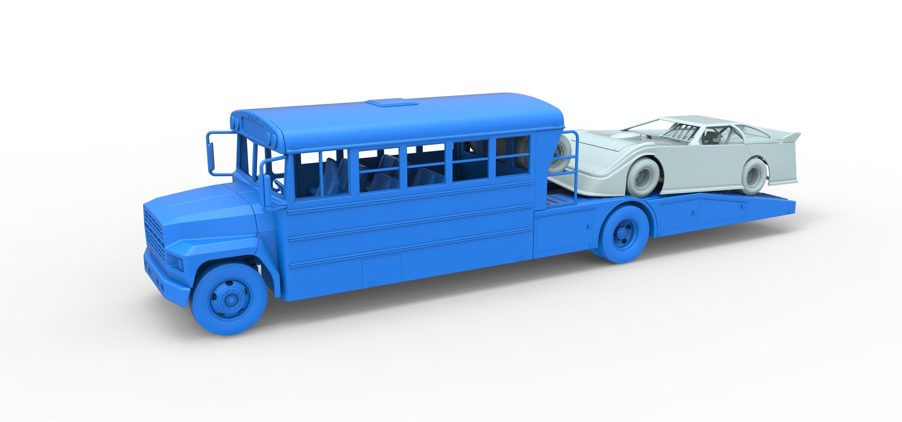 Vintage Transporter truck for Race car Version 5 Scale 1 to 25 3D print model_33