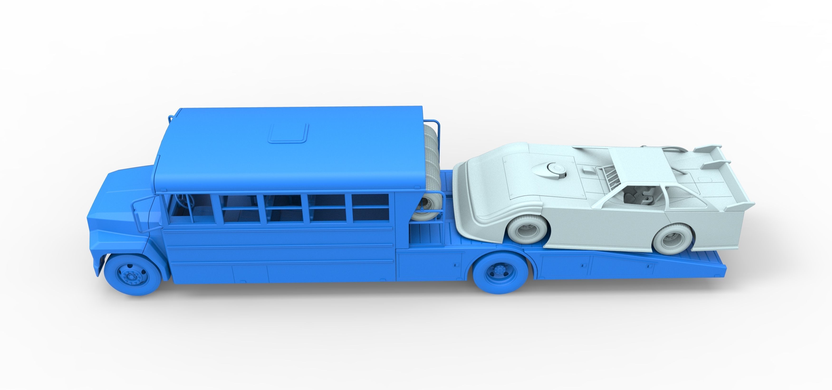 Vintage Transporter truck for Race car Version 5 Scale 1 to 25 3D print model_38