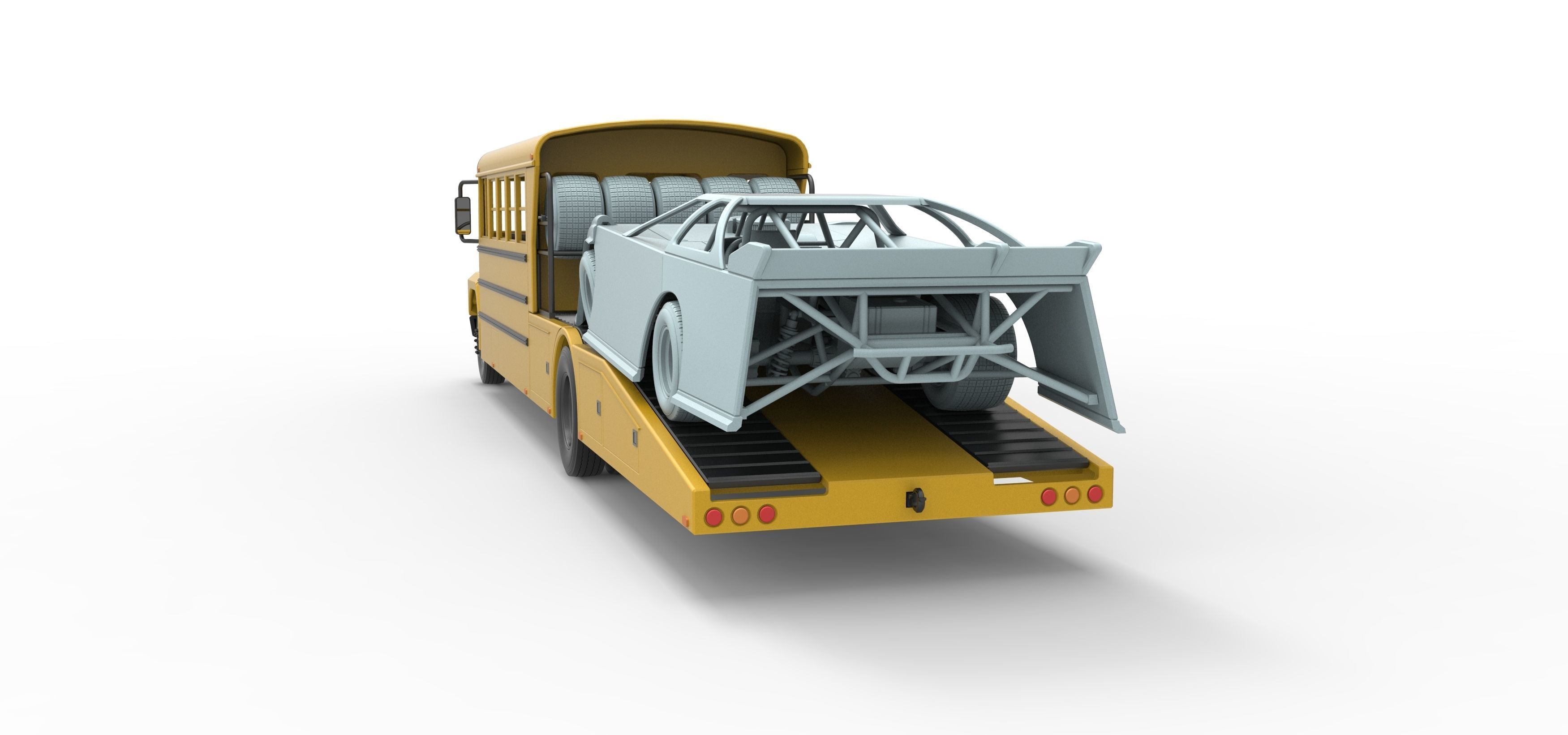 Vintage Transporter truck for Race car Version 5 Scale 1 to 25 3D print model_8
