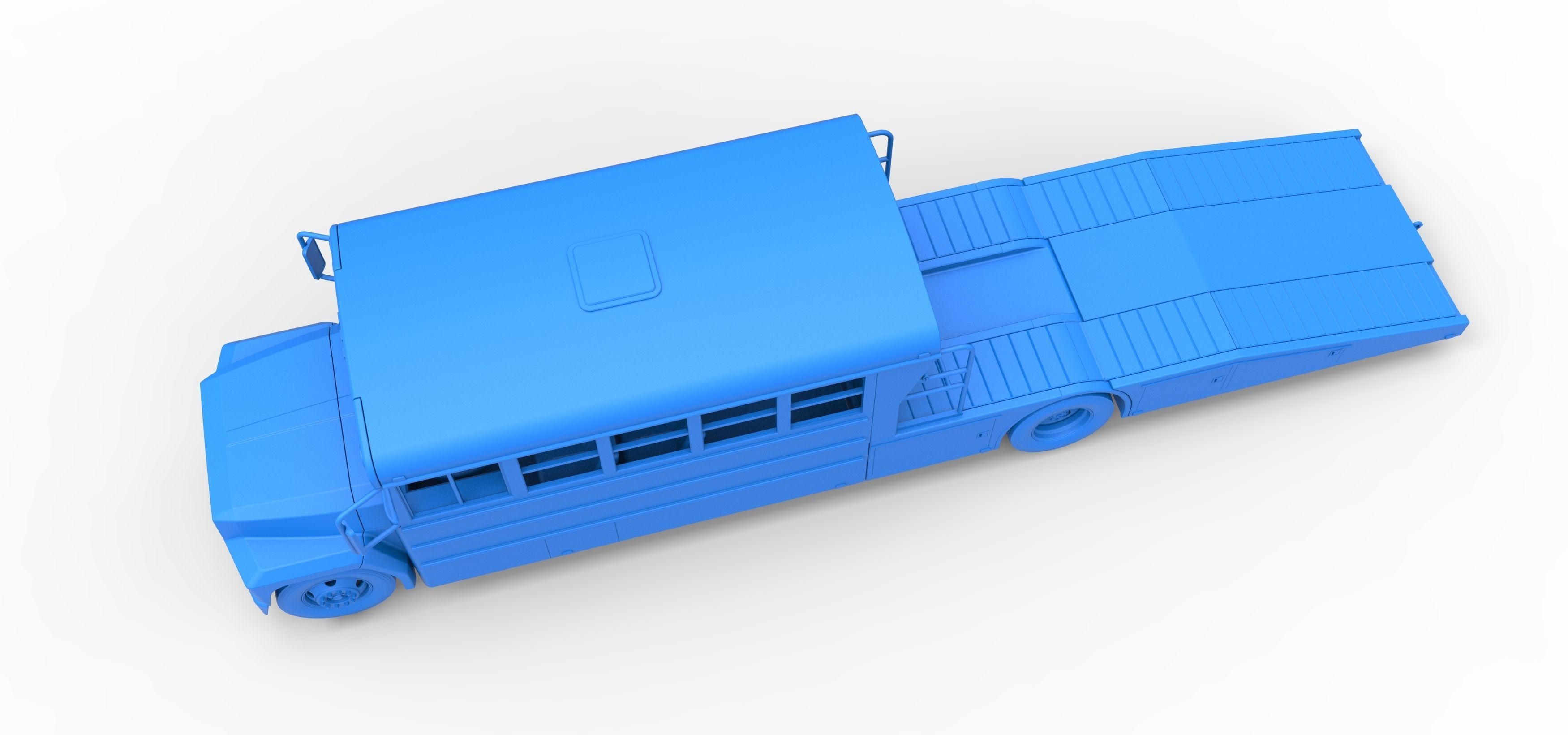 Vintage Transporter truck for Race car Version 5 Scale 1 to 25 3D print model_44