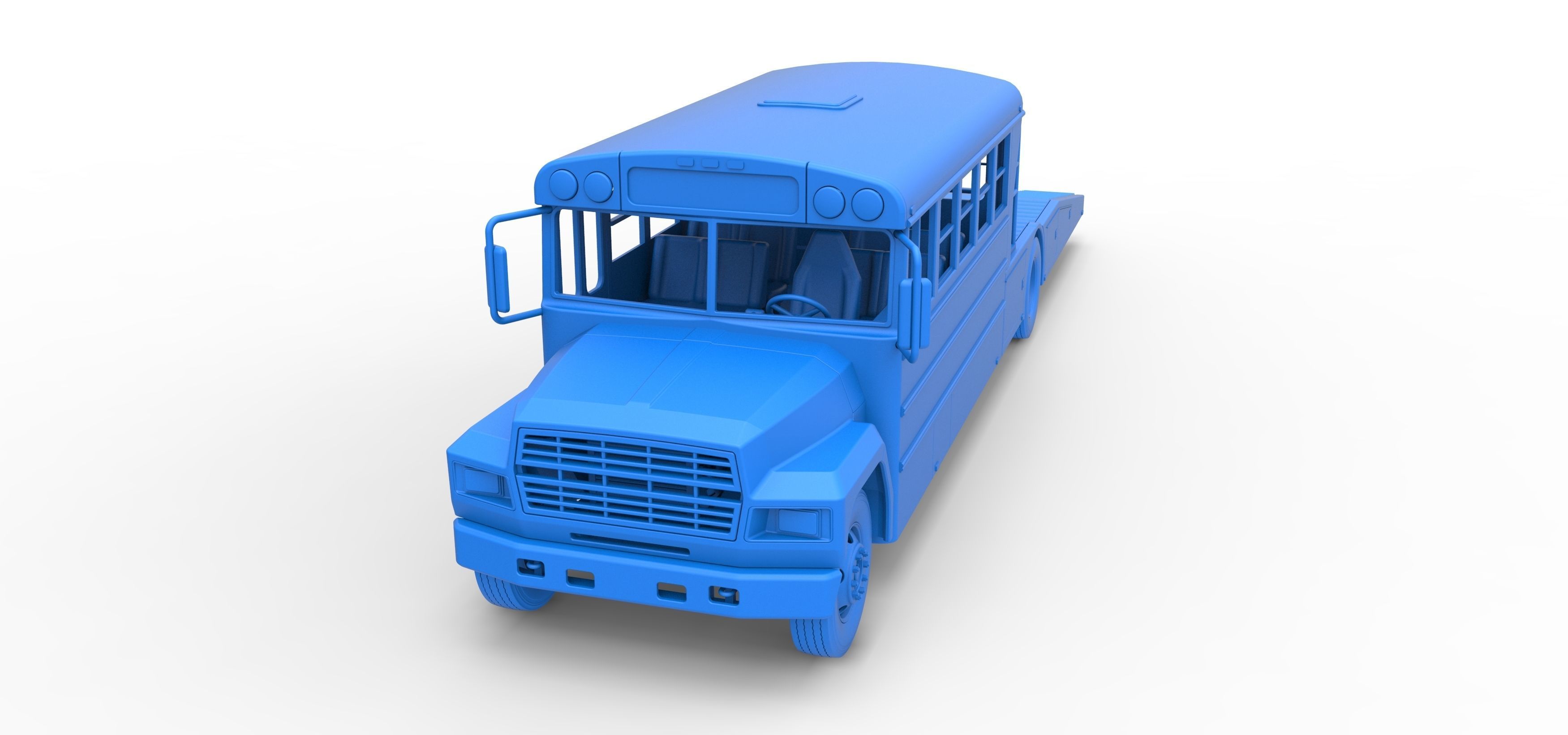 Vintage Transporter truck for Race car Version 5 Scale 1 to 25 3D print model_45