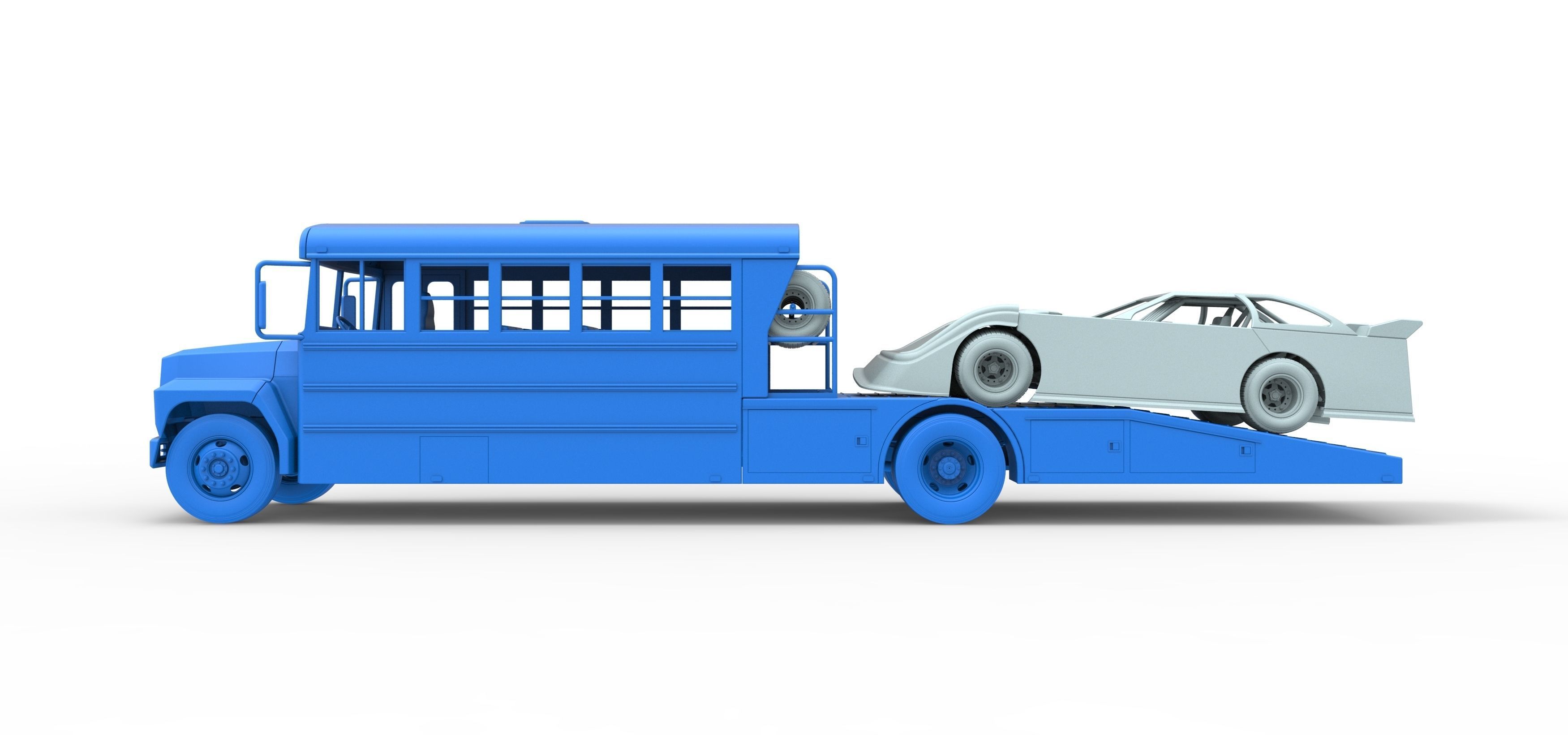 Vintage Transporter truck for Race car Version 5 Scale 1 to 25 3D print model_37