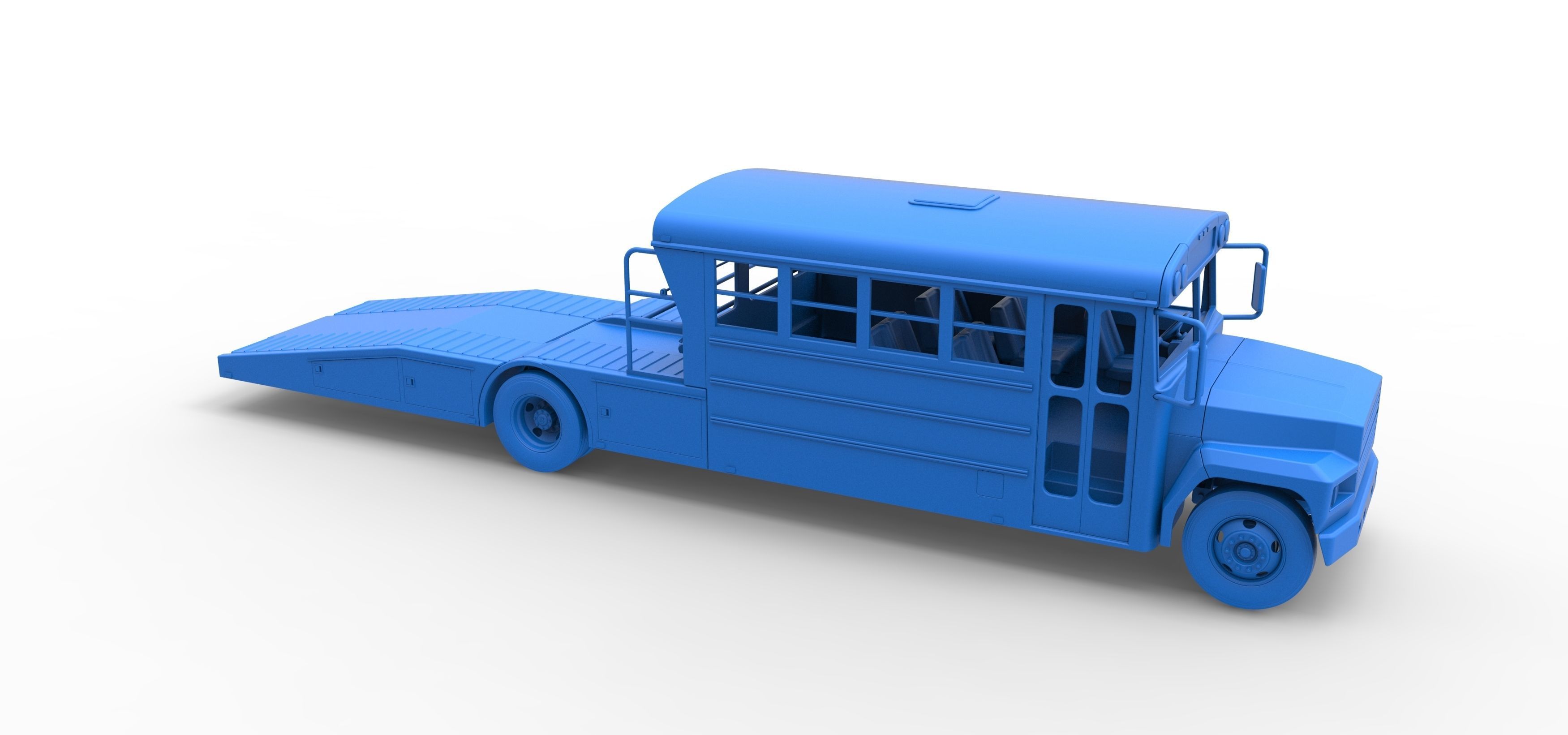 Vintage Transporter truck for Race car Version 5 Scale 1 to 25 3D print model_61