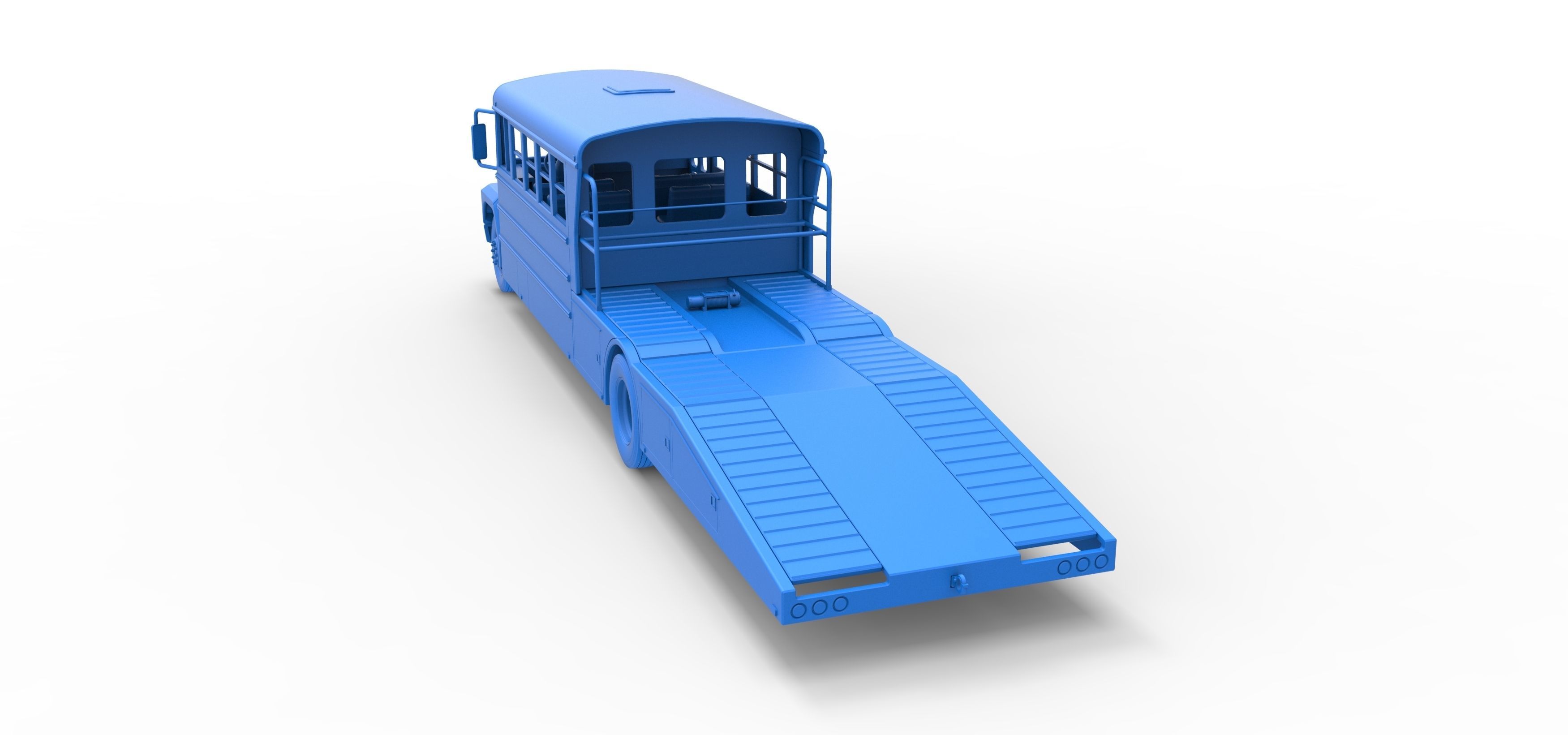 Vintage Transporter truck for Race car Version 5 Scale 1 to 25 3D print model_54