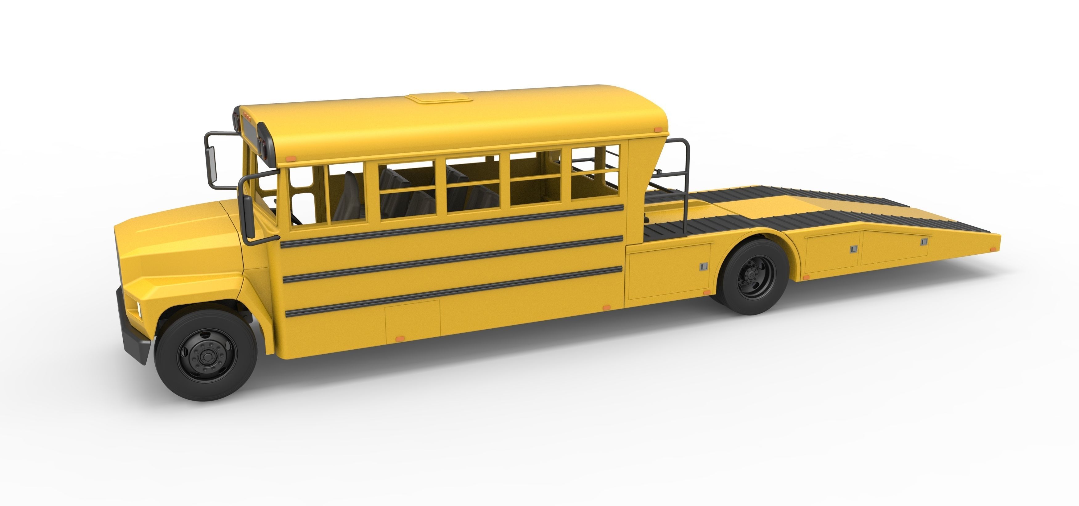 Vintage Transporter truck for Race car Version 5 Scale 1 to 25 3D print model_9