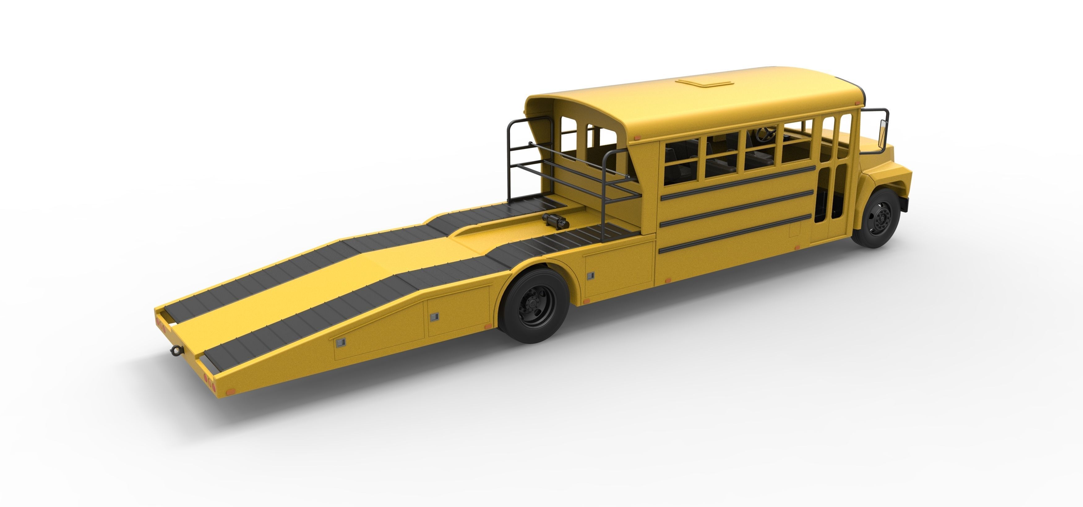 Vintage Transporter truck for Race car Version 5 Scale 1 to 25 3D print model_26