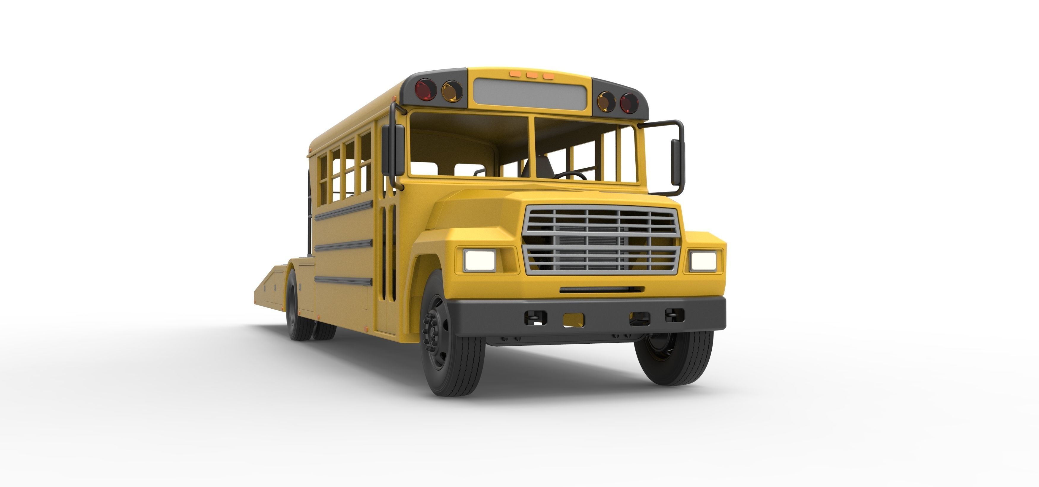 Vintage Transporter truck for Race car Version 5 Scale 1 to 25 3D print model_32