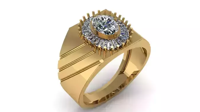 Stylish Engagement diamond ring 3d Printable Model