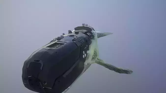 A flying whale fires howitzers