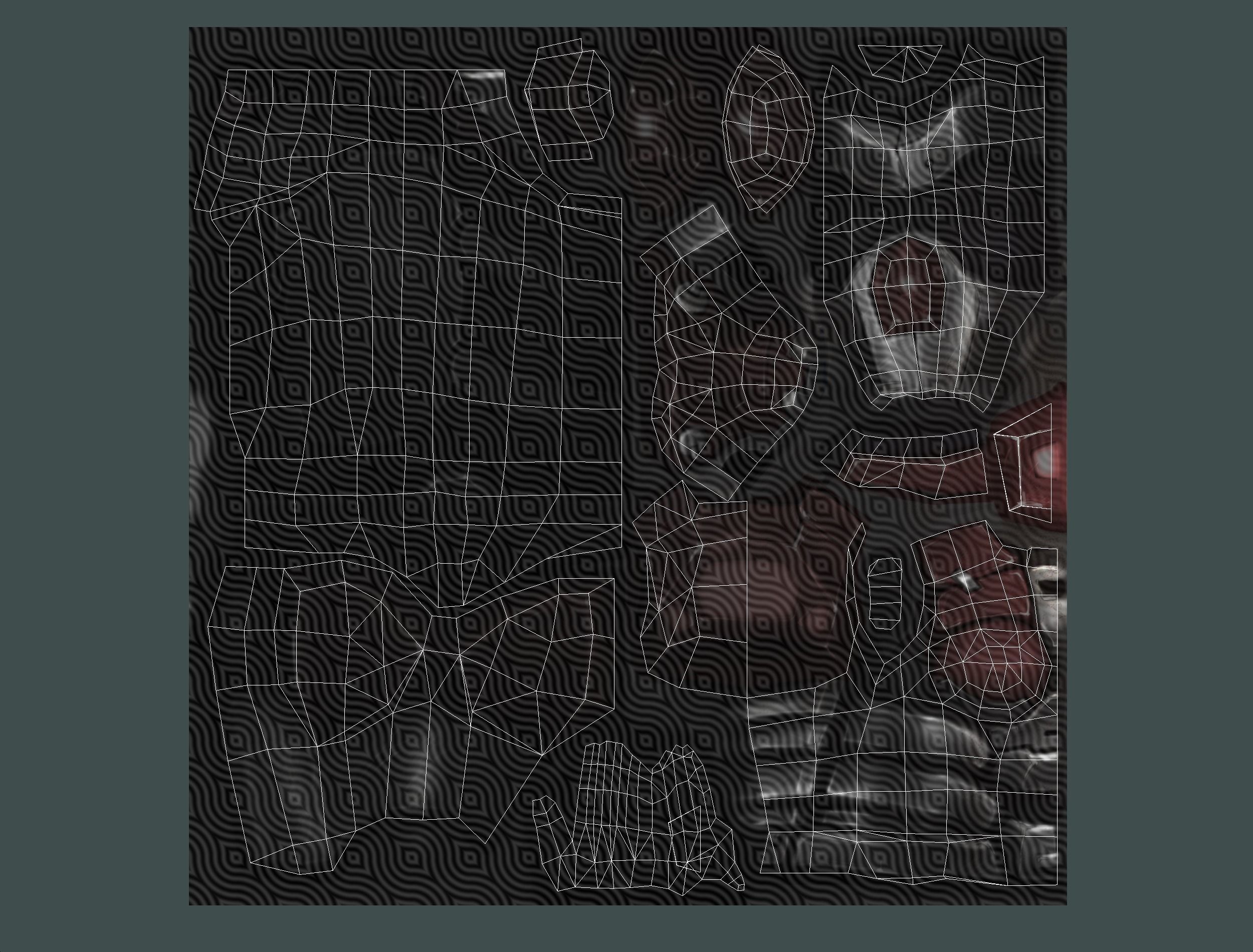 Cyborg Machine Gun with Automatic Rifle and Pistol Low-poly 3D model_51