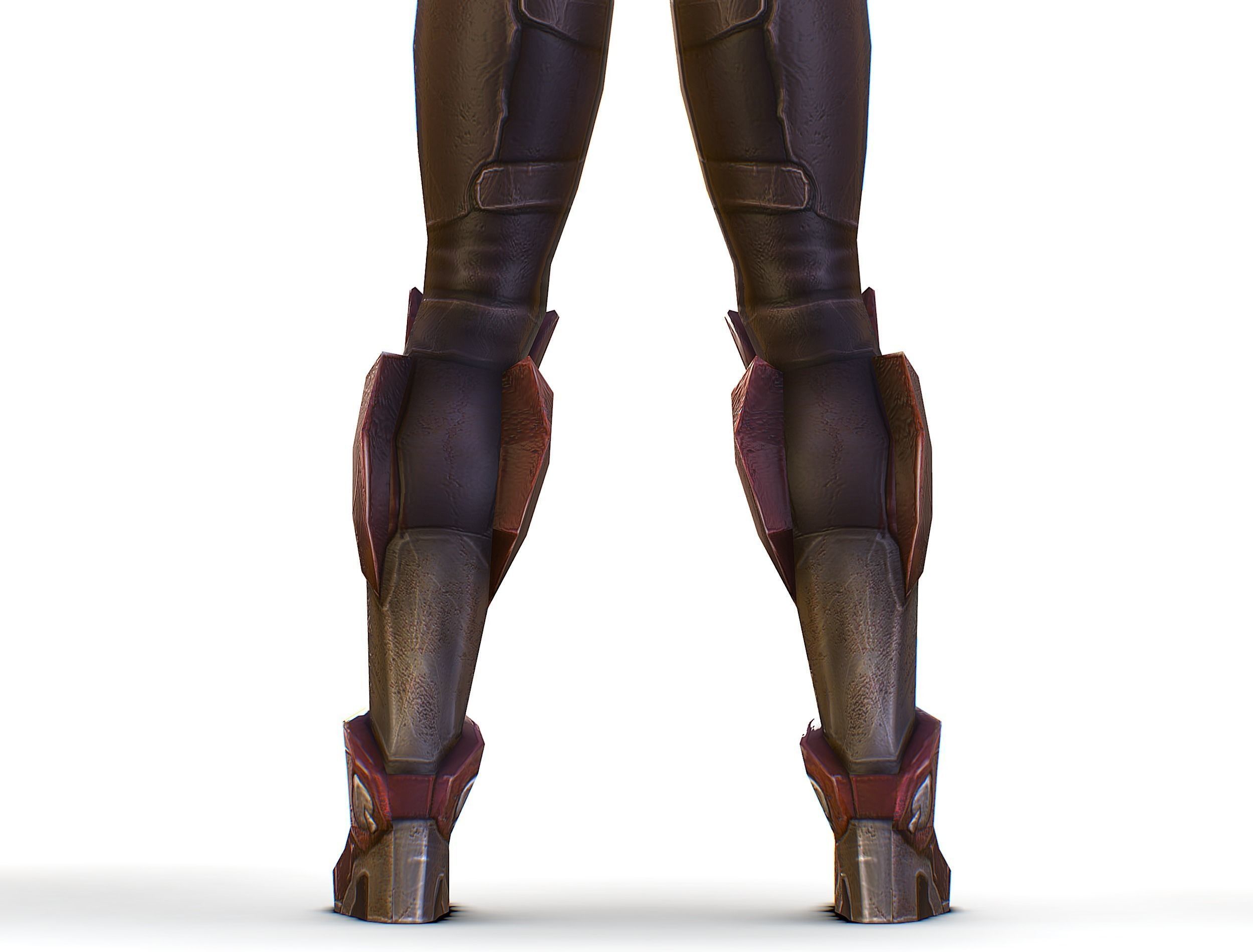 Cyborg Machine Gun with Automatic Rifle and Pistol Low-poly 3D model_27