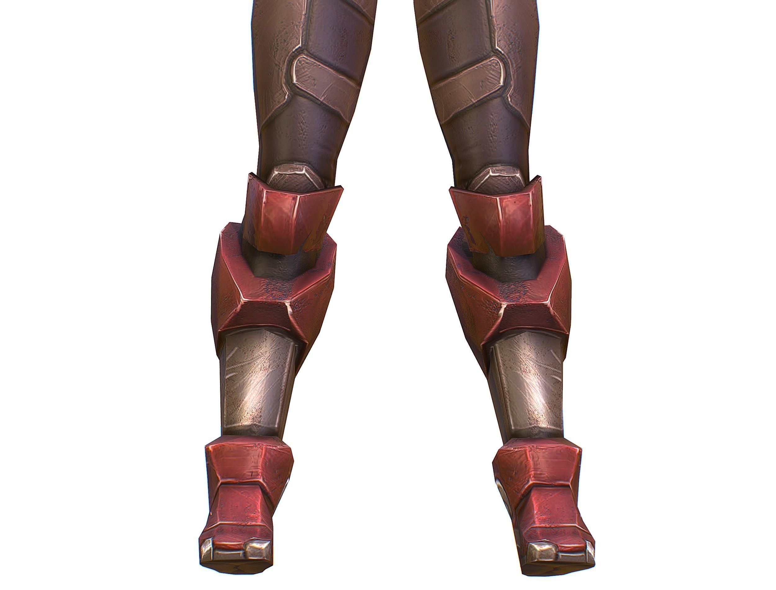 Cyborg Machine Gun with Automatic Rifle and Pistol Low-poly 3D model_24