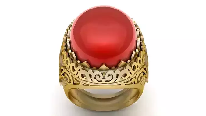 Turkish Men Fashion Ring 3d Printable Model