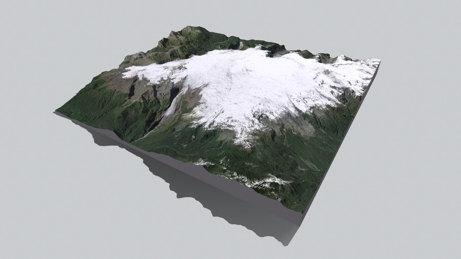Mountain landscape Volcano Michinmahuida Chile 3D model_10