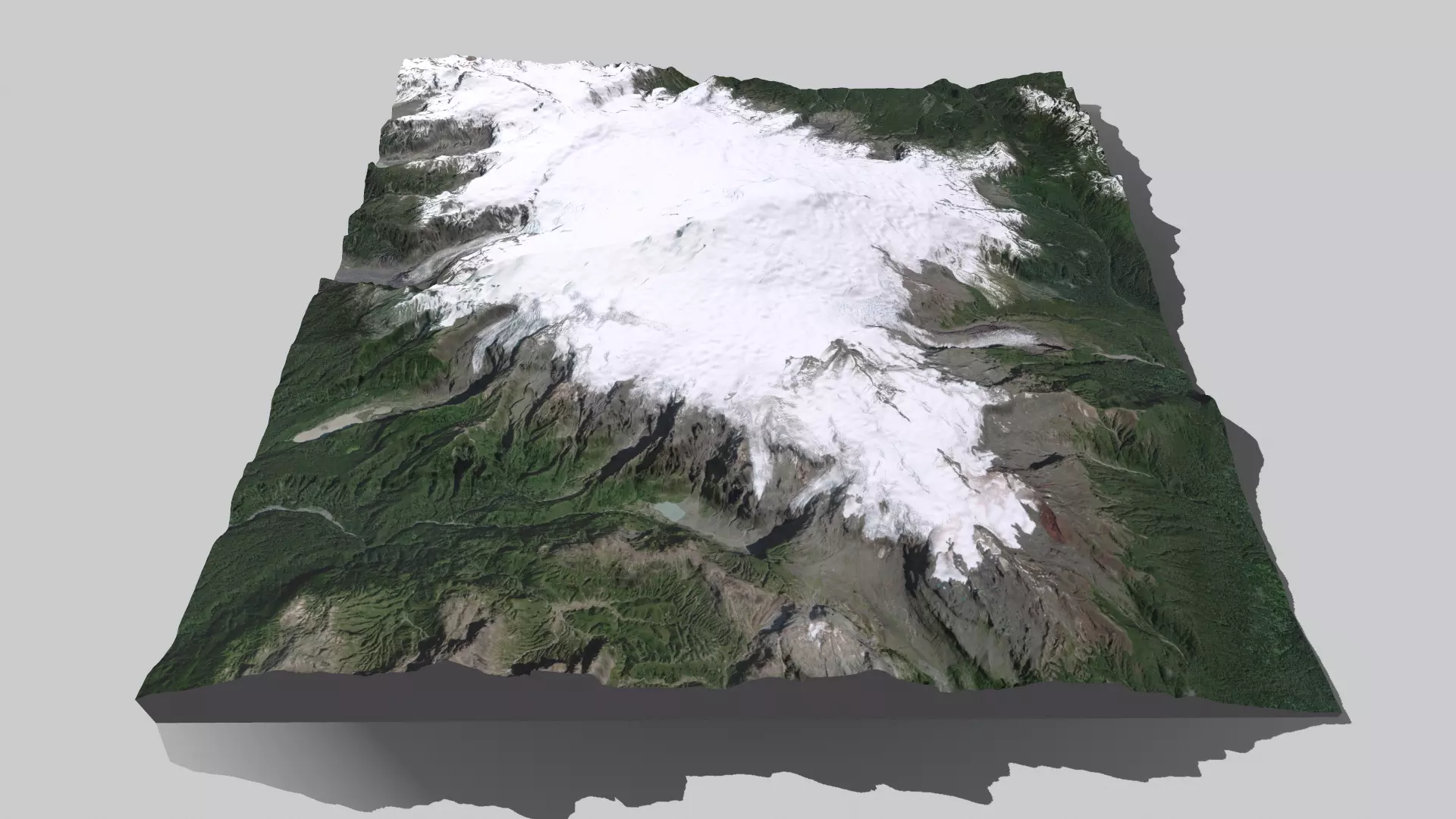 Mountain landscape Volcano Michinmahuida Chile 3D model_0